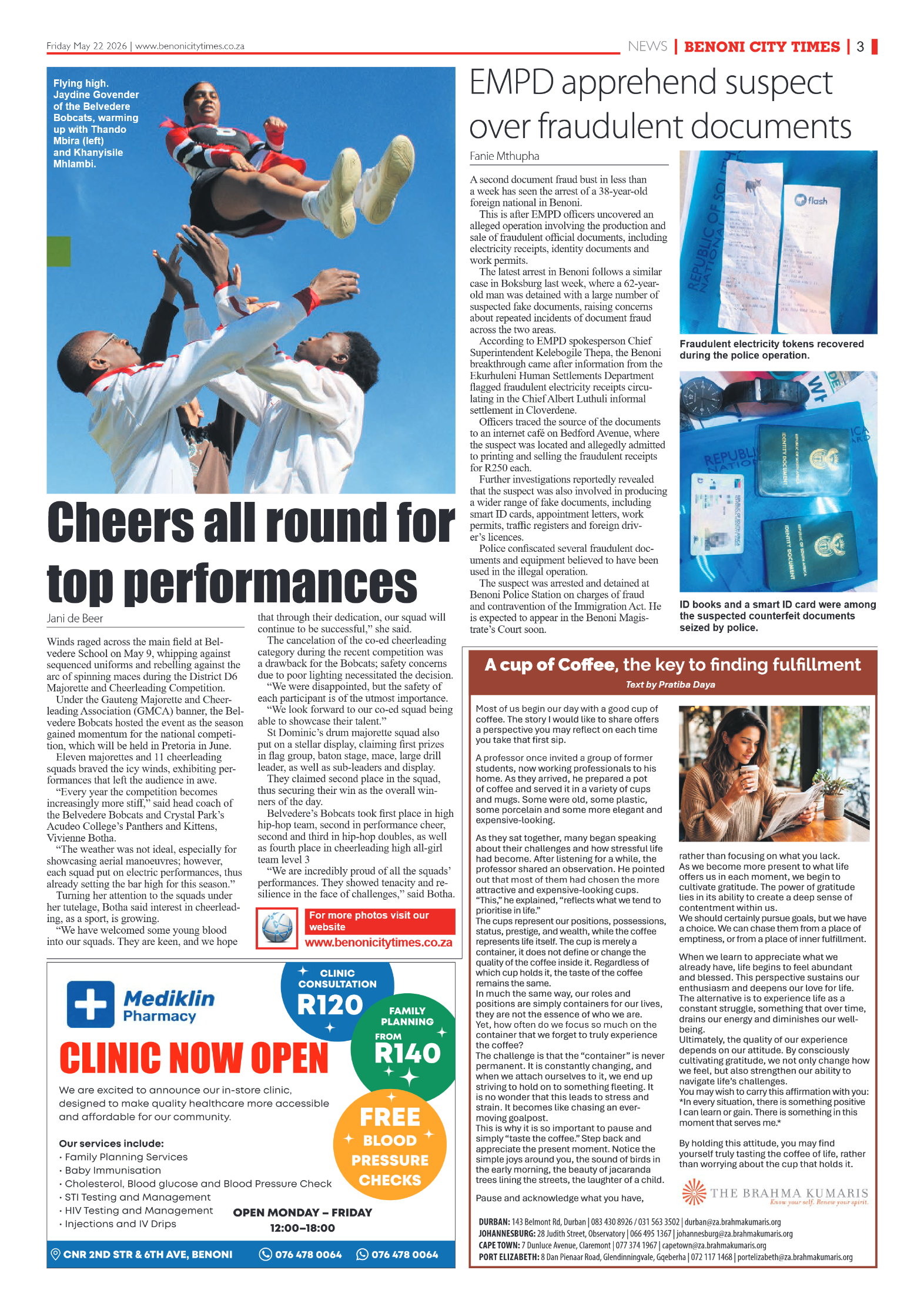 Benoni City Times 22 May 2026 page 3