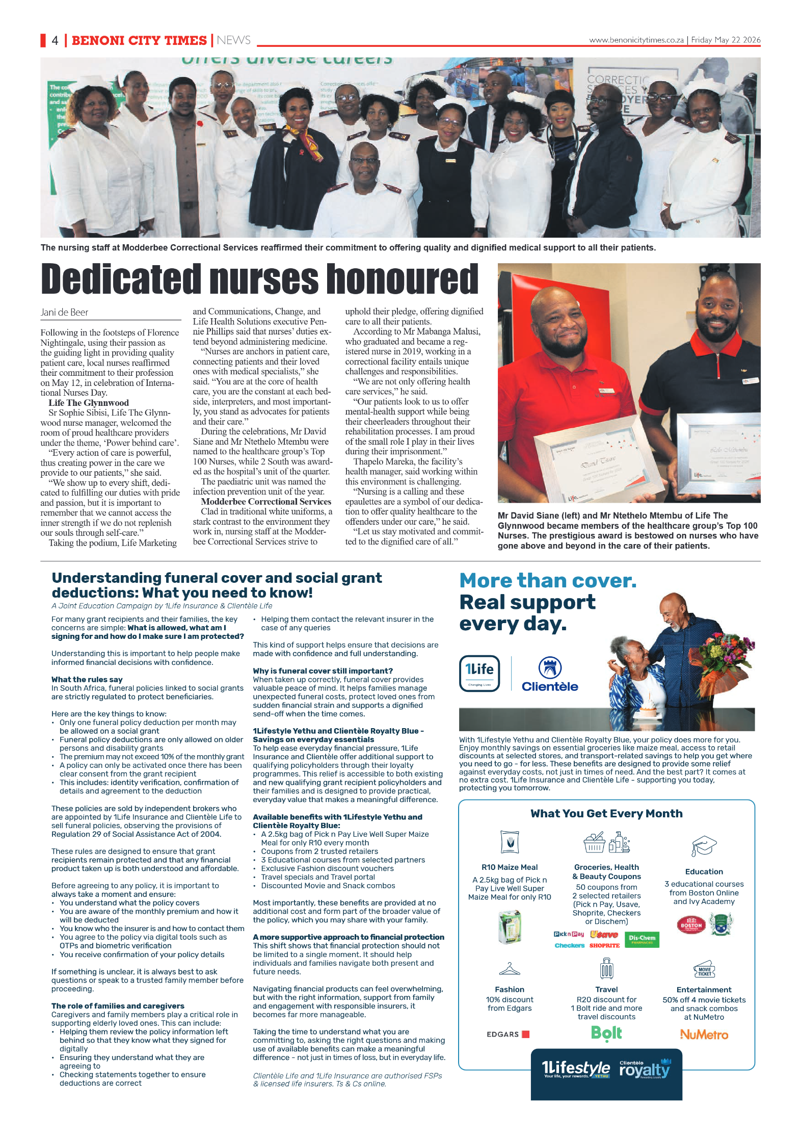Benoni City Times 22 May 2026 page 4