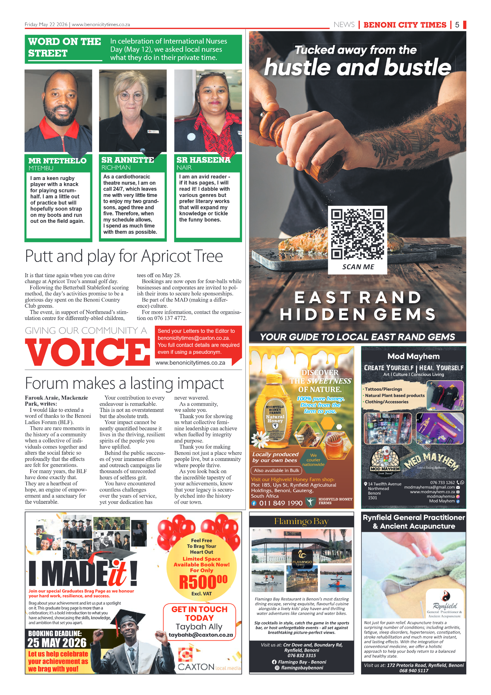 Benoni City Times 22 May 2026 page 5