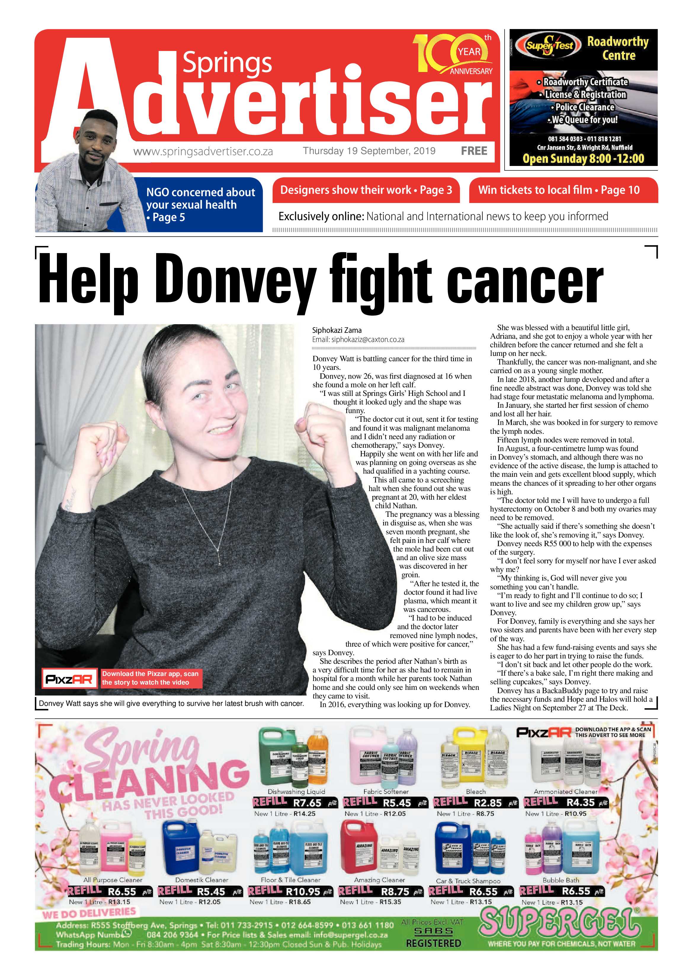 Spring Advertiser 19 September 2019 page 1