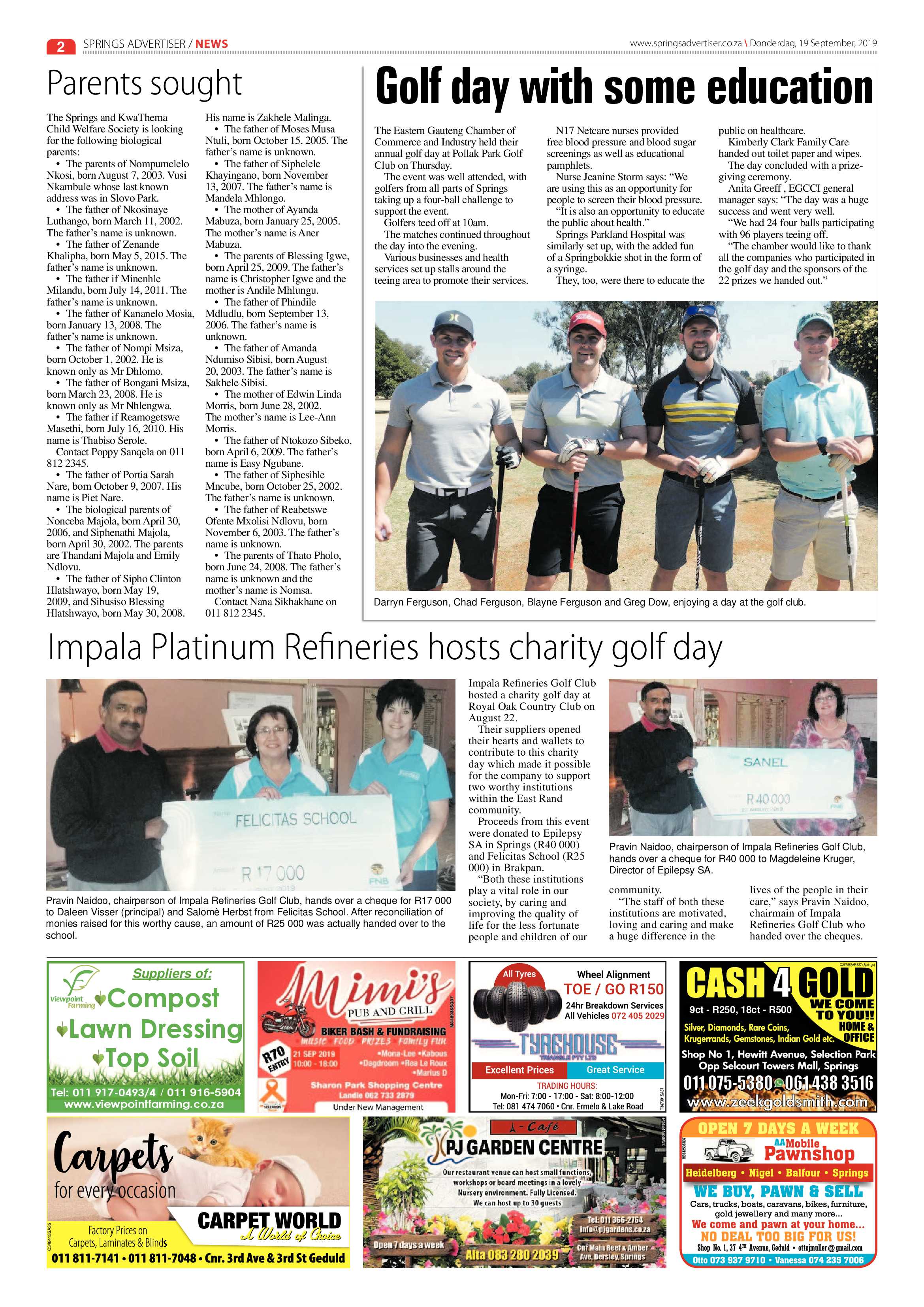 Spring Advertiser 19 September 2019 page 2
