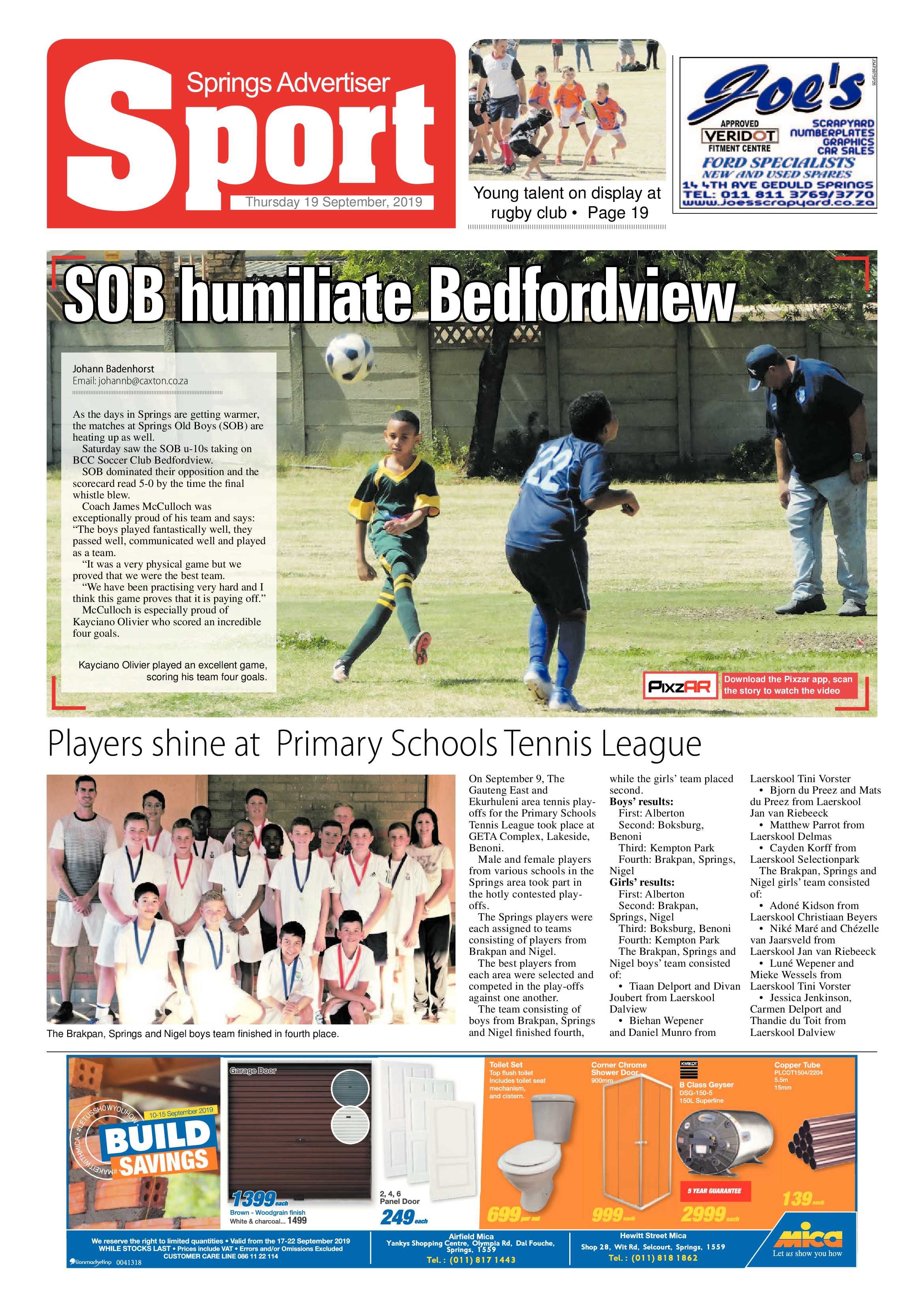 Spring Advertiser 19 September 2019 page 20