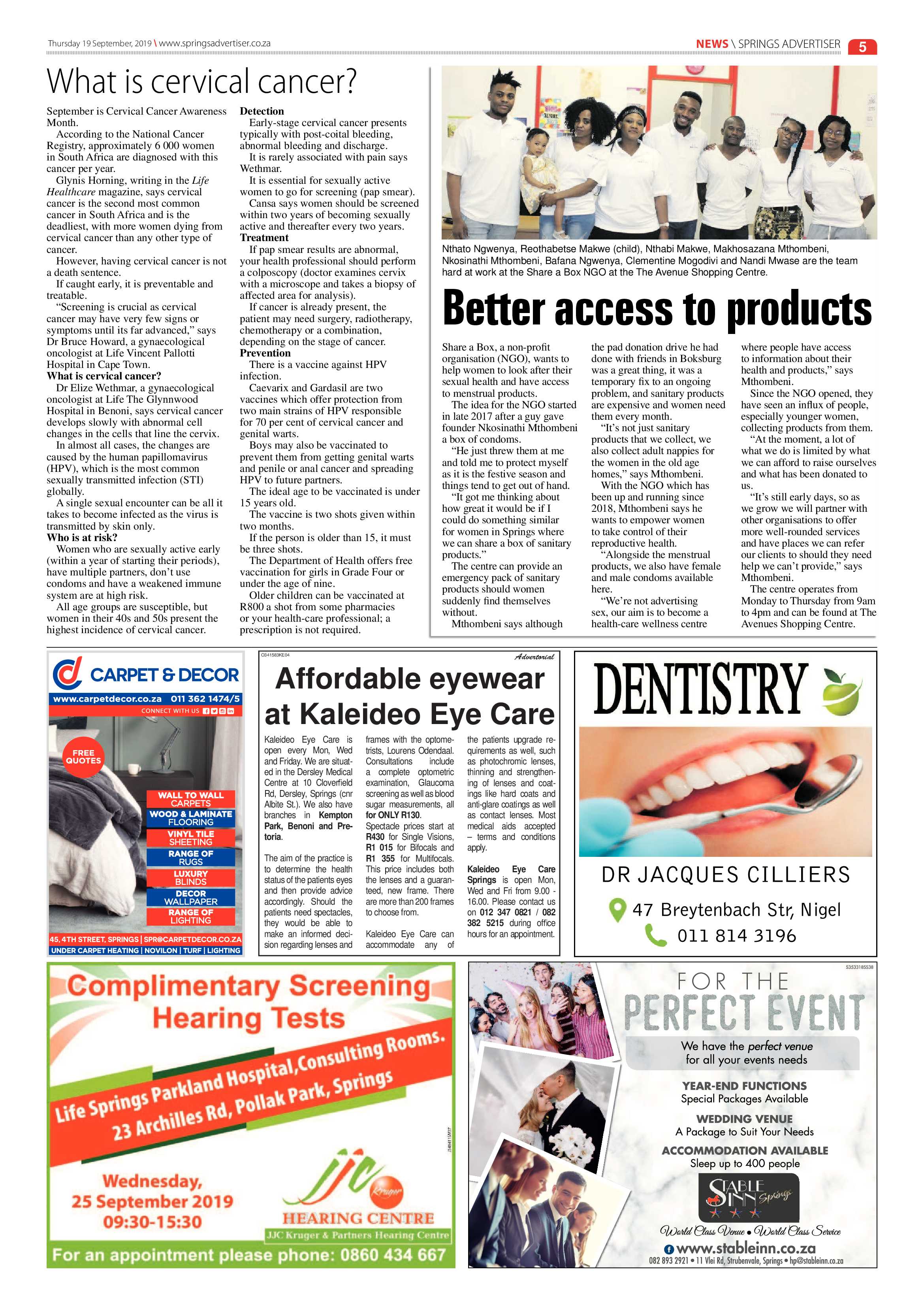 Spring Advertiser 19 September 2019 page 5