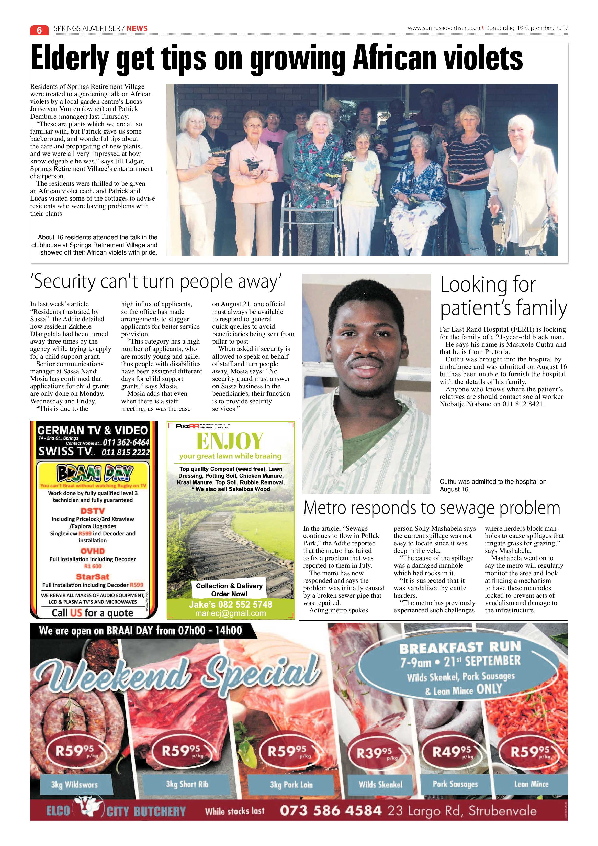 Spring Advertiser 19 September 2019 page 6