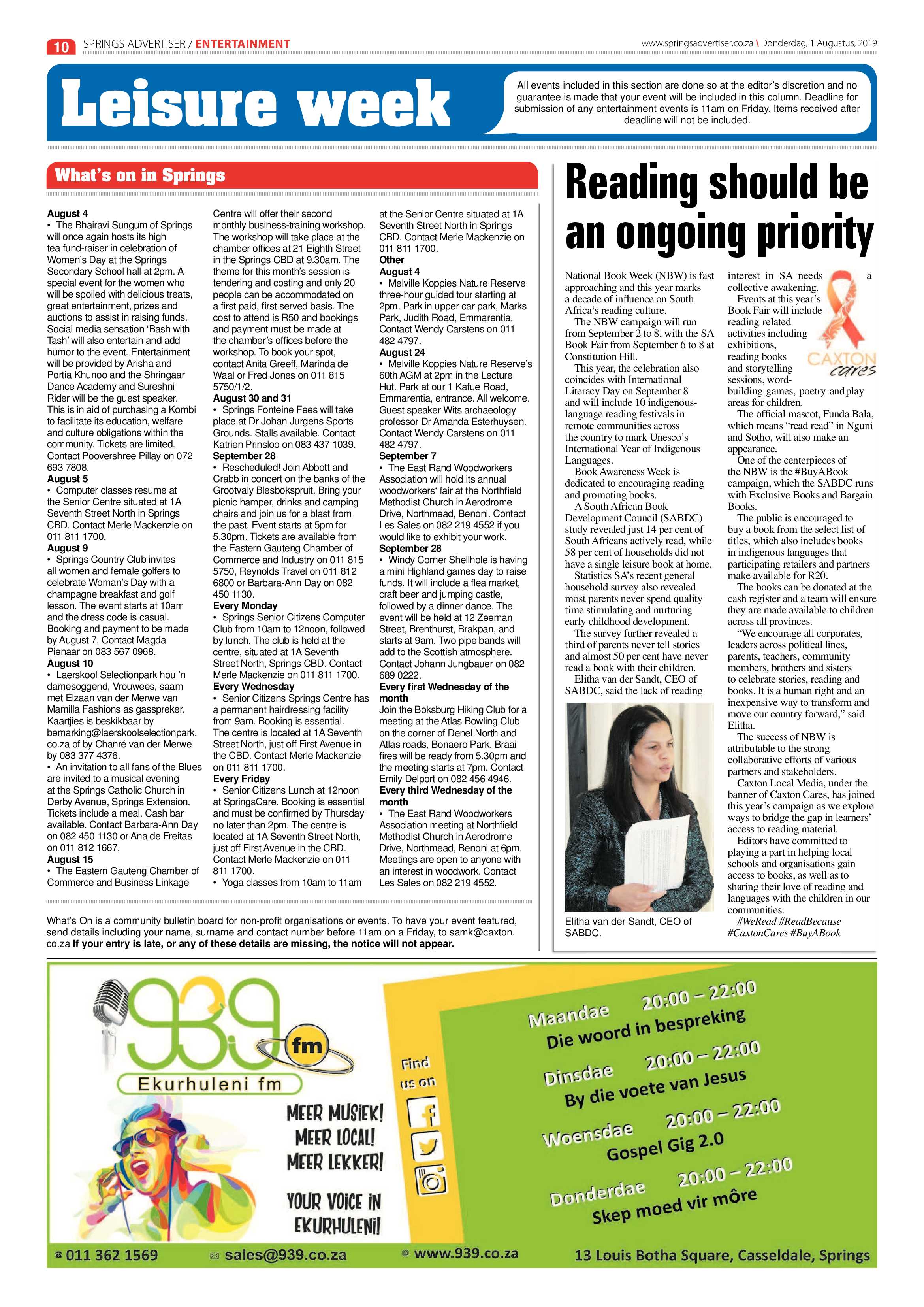 Springs Advertiser 01 August 2019 page 10