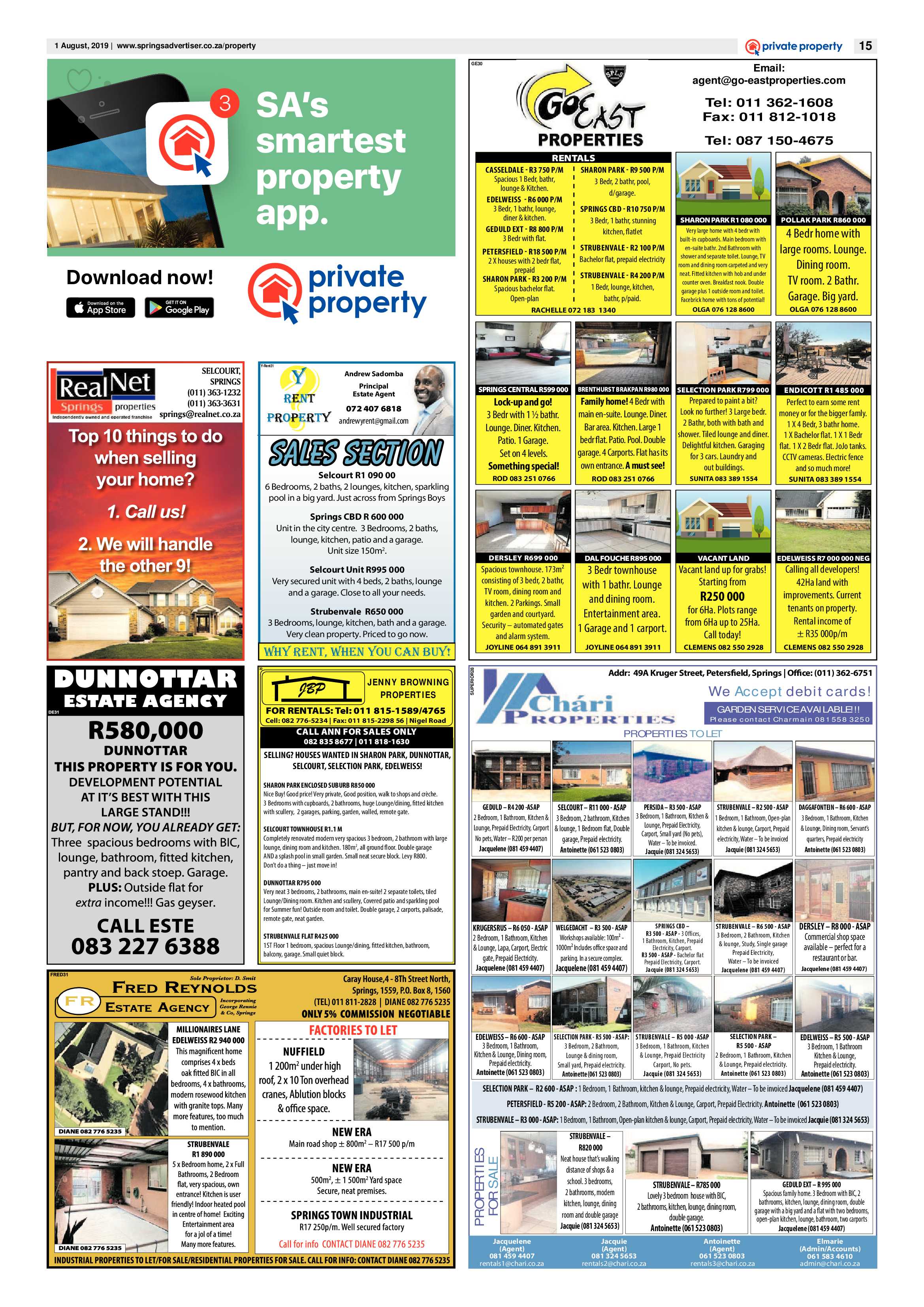 Springs Advertiser 01 August 2019 page 15