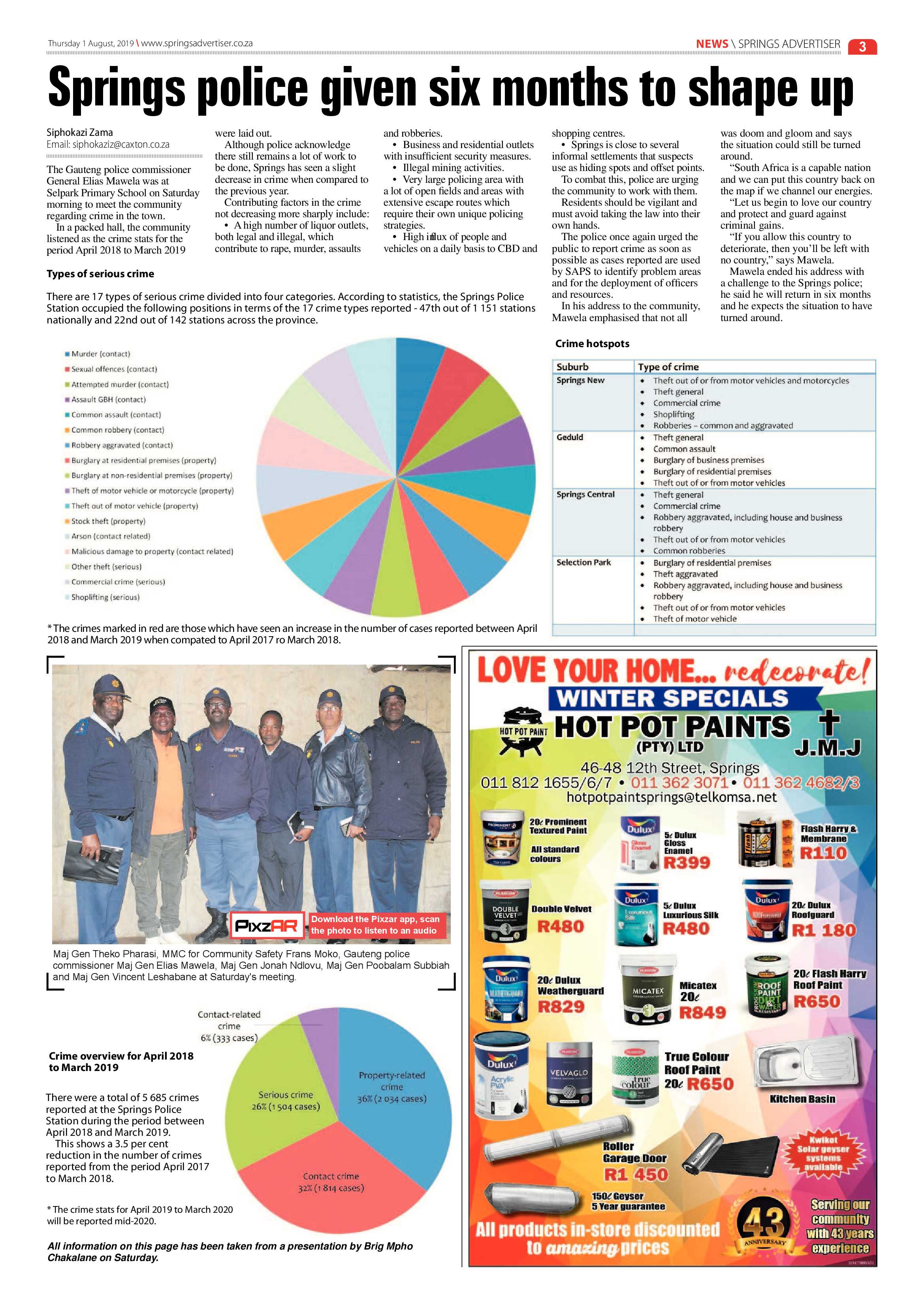 Springs Advertiser 01 August 2019 page 3