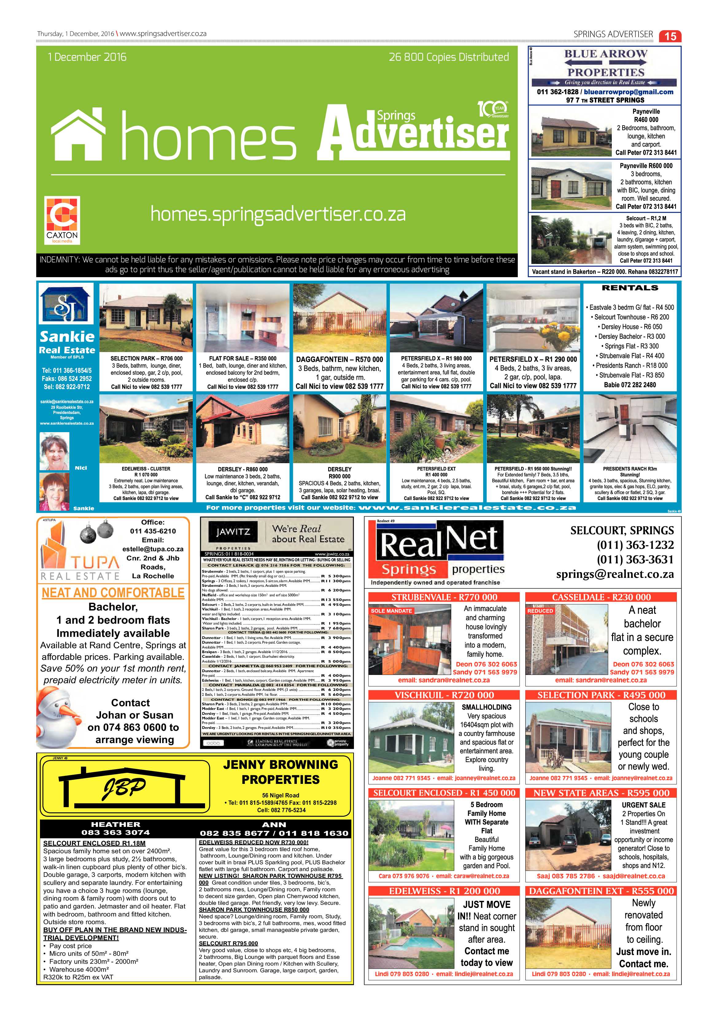 Springs Advertiser 01 December 2016 page 15