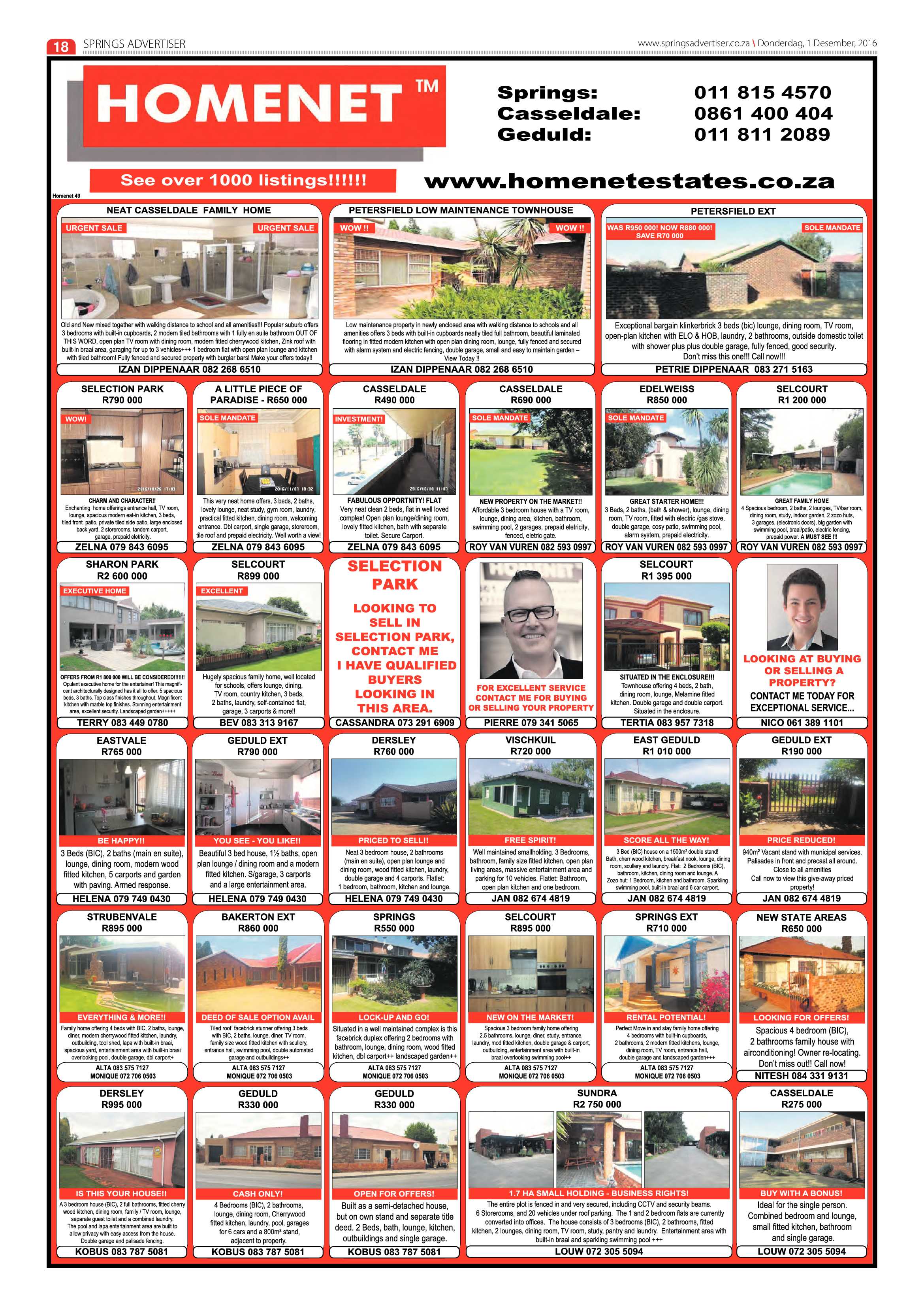 Springs Advertiser 01 December 2016 page 18