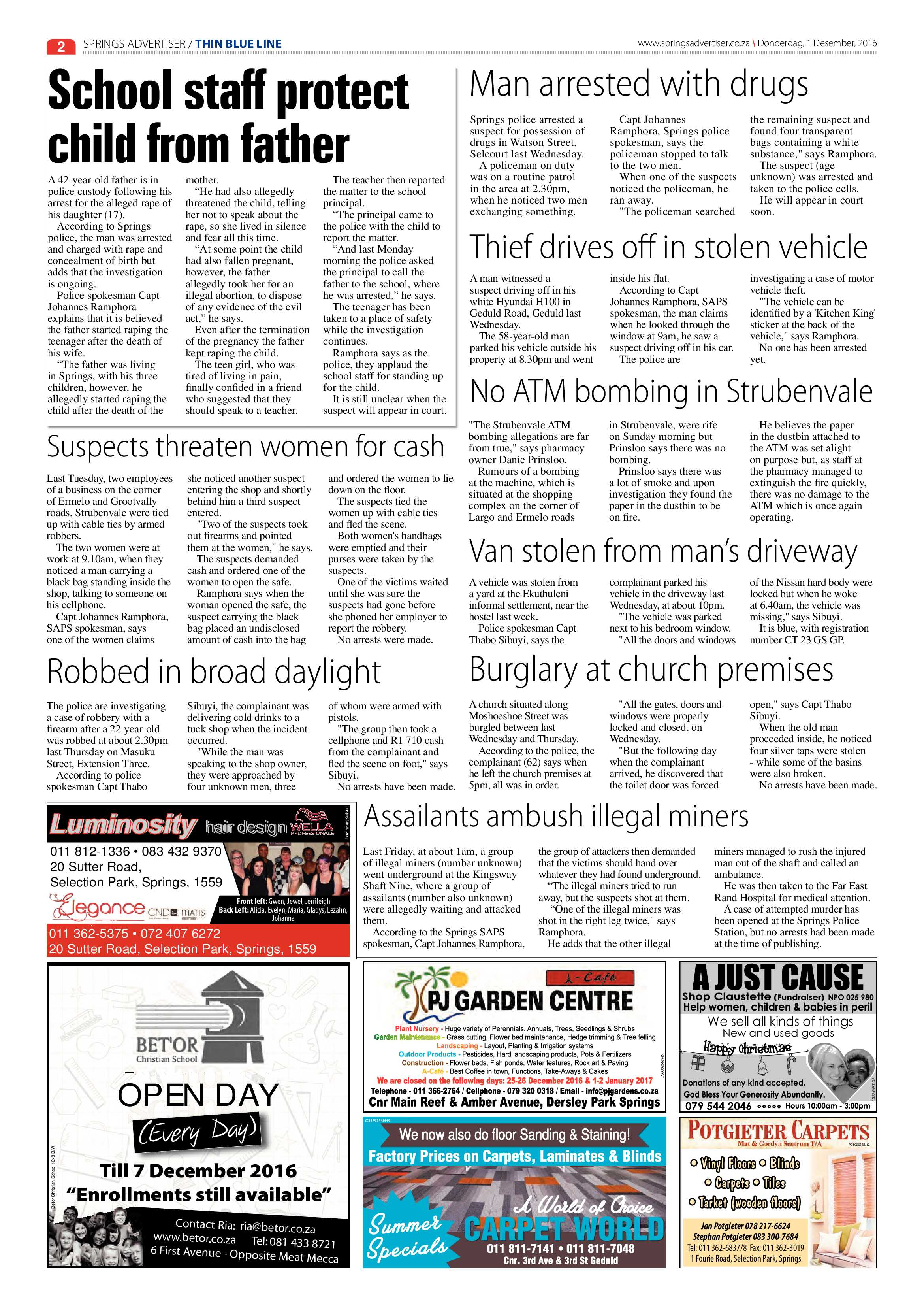 Springs Advertiser 01 December 2016 page 2