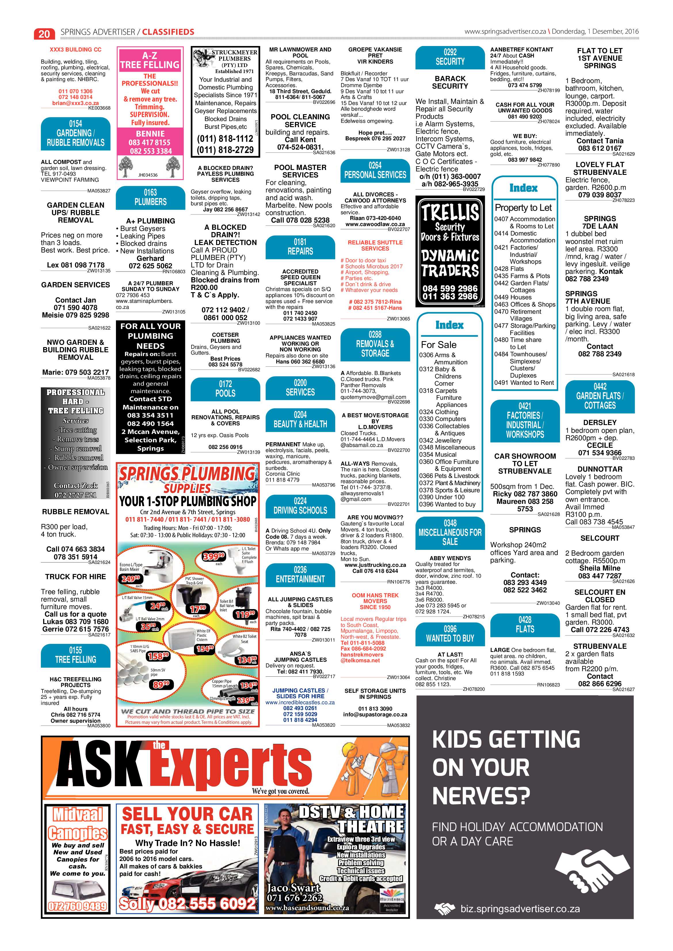 Springs Advertiser 01 December 2016 page 20