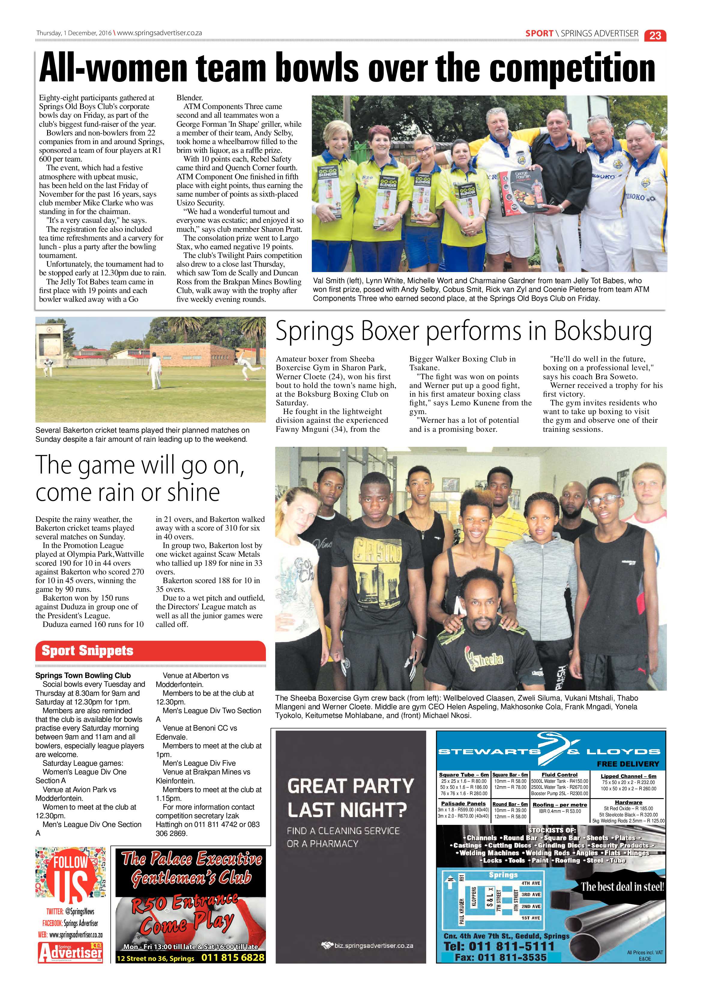 Springs Advertiser 01 December 2016 page 23