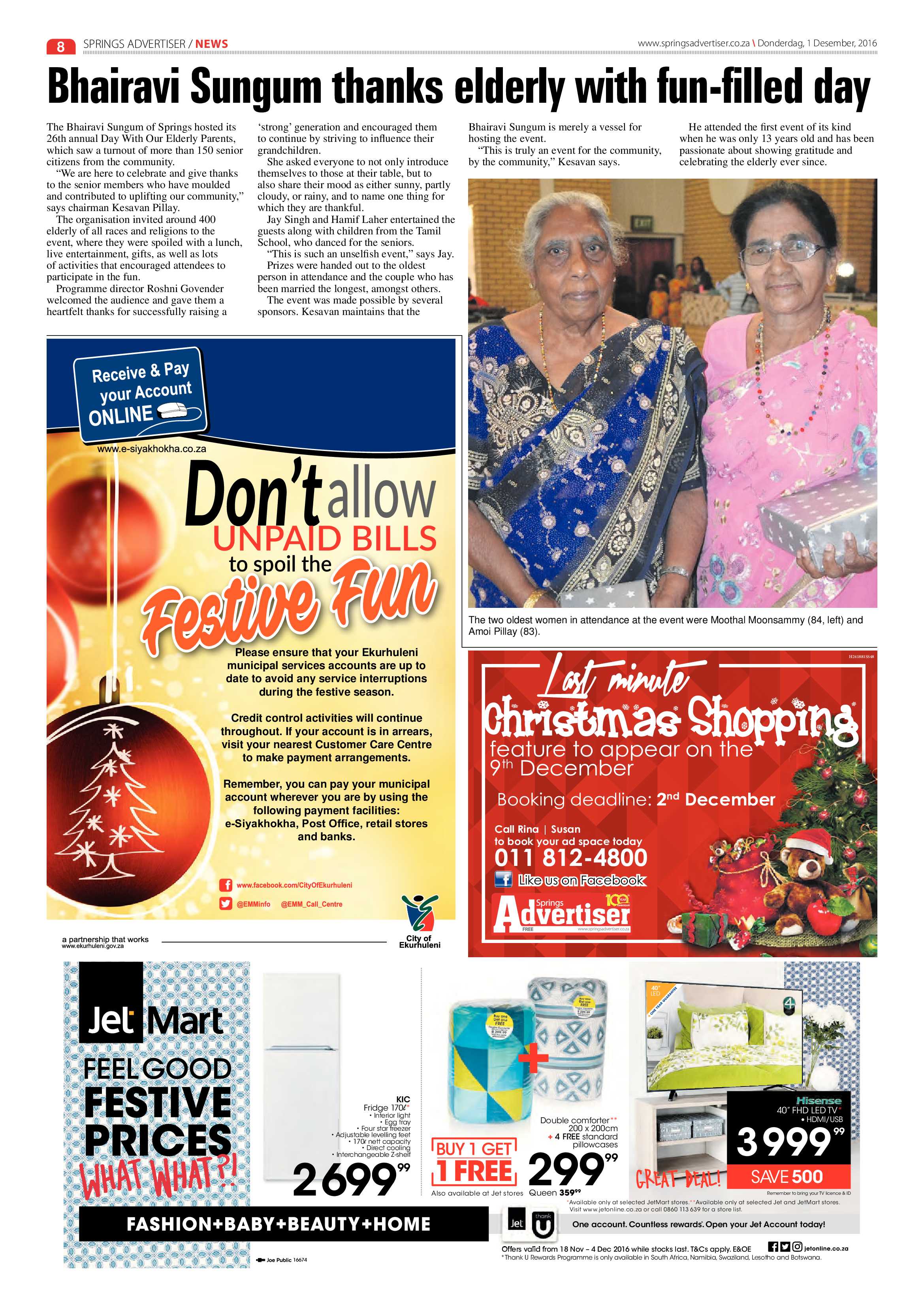 Springs Advertiser 01 December 2016 page 8