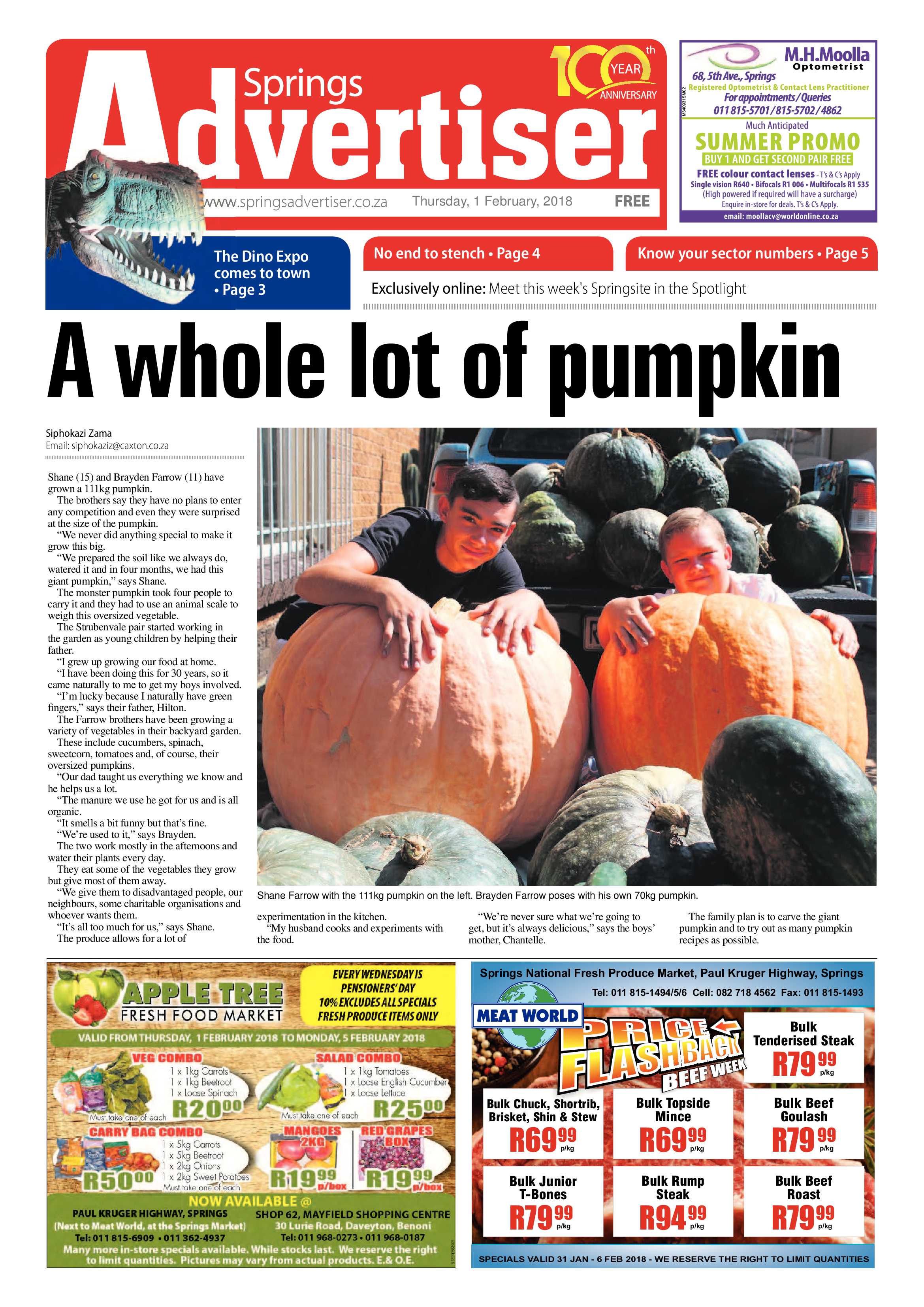 Springs Advertiser 01 February 2018 page 1