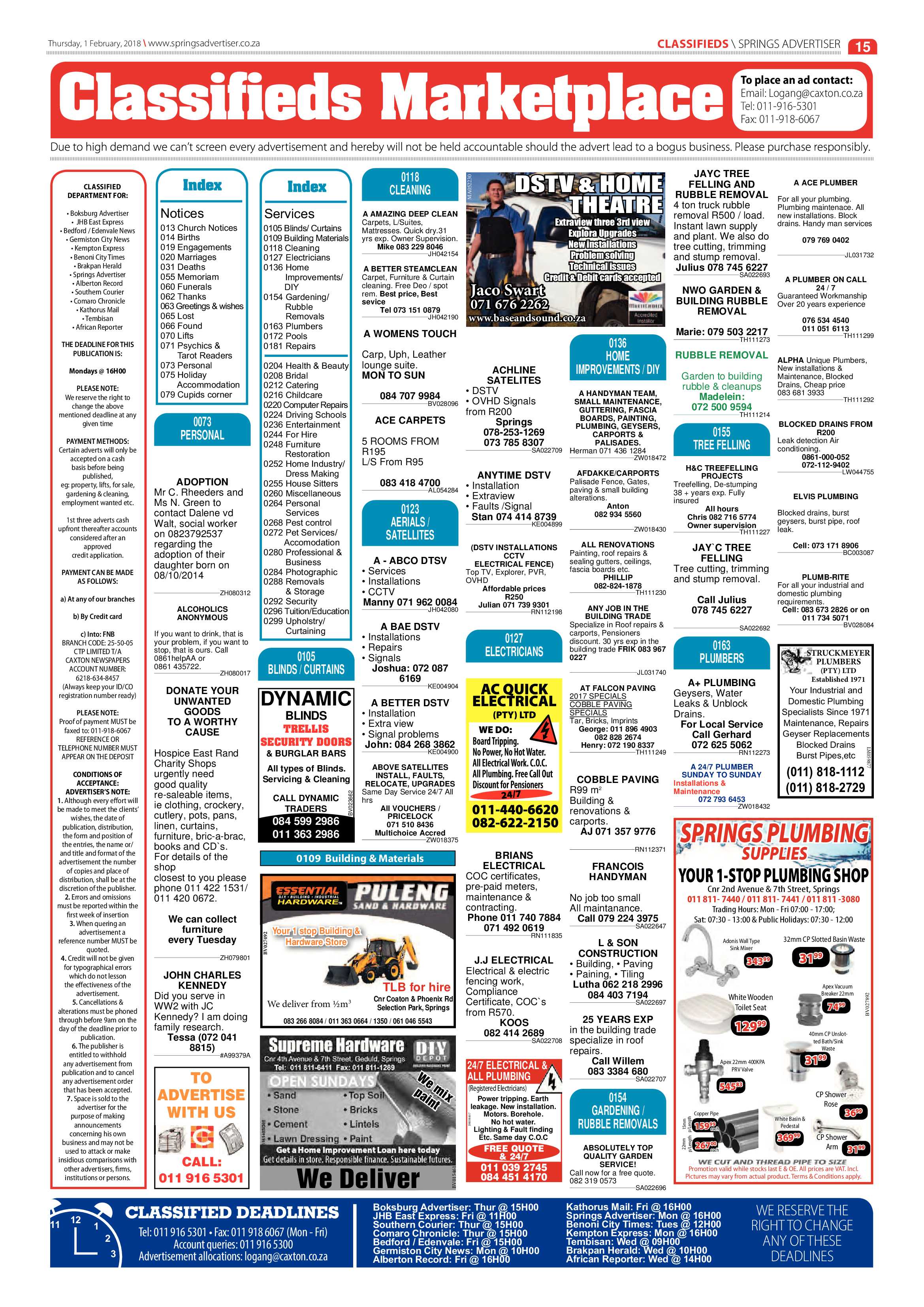 Springs Advertiser 01 February 2018 page 15