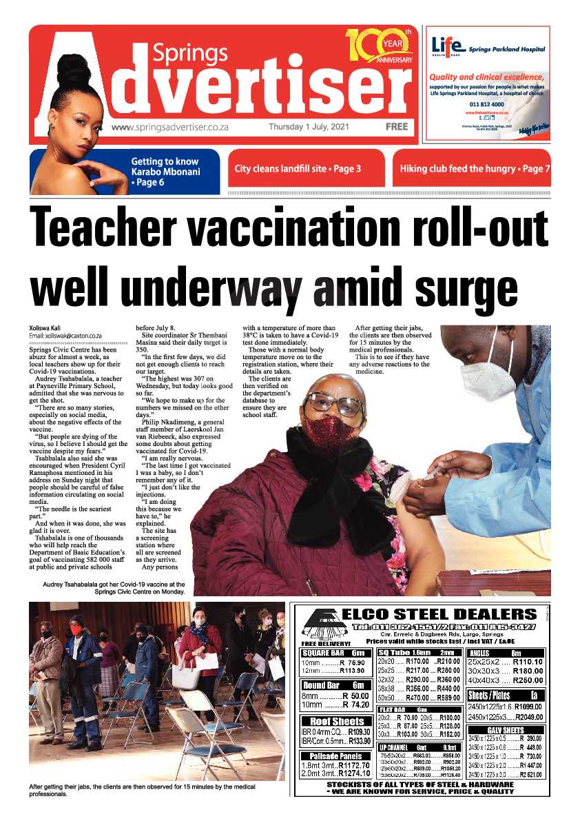 Springs Advertiser 01 July 2021 page 1