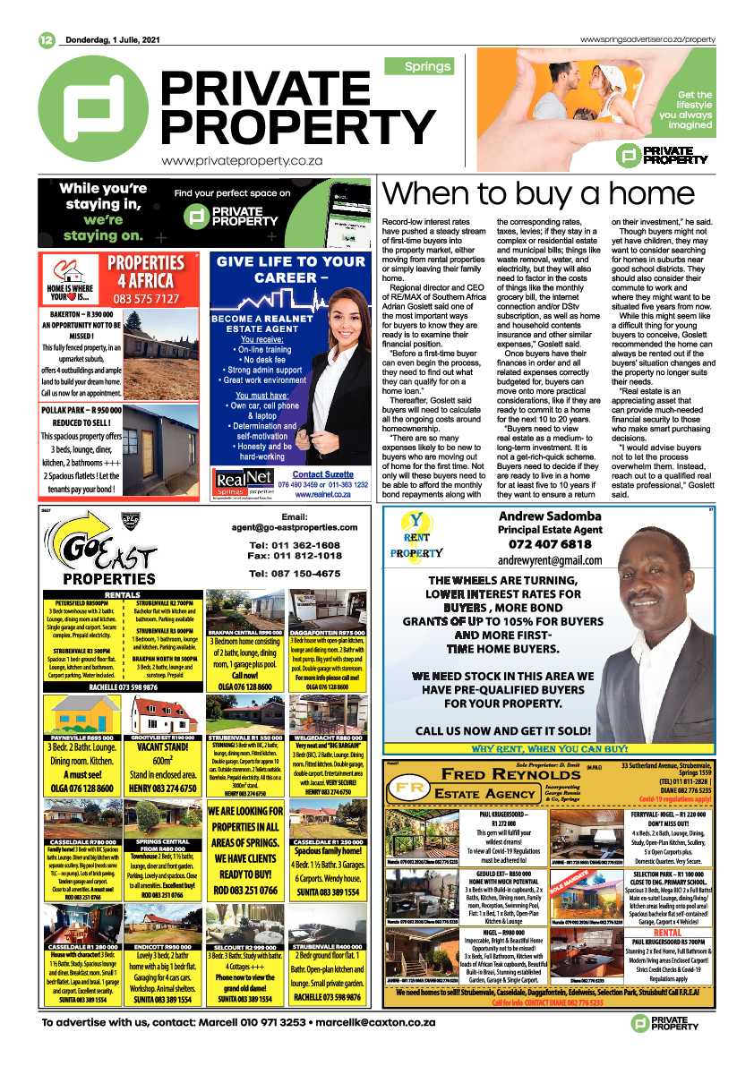 Springs Advertiser 01 July 2021 page 12