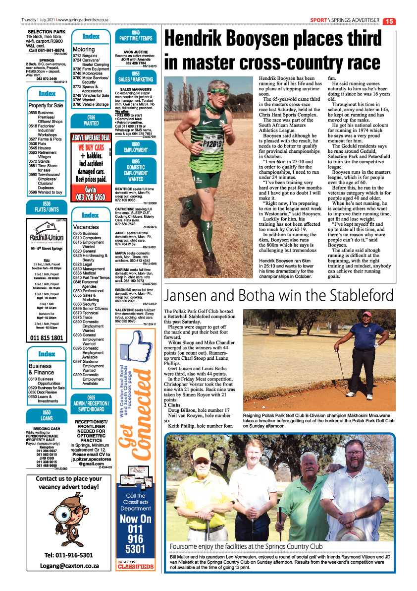 Springs Advertiser 01 July 2021 page 15