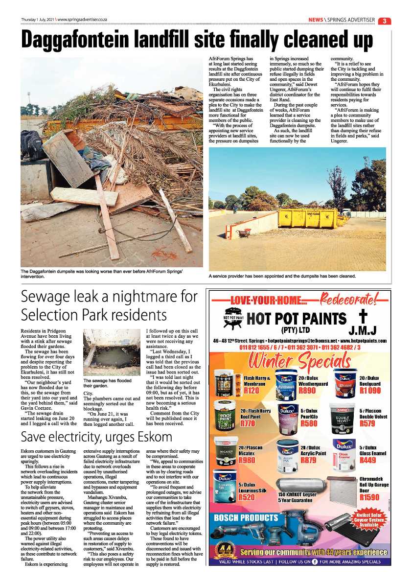 Springs Advertiser 01 July 2021 page 3