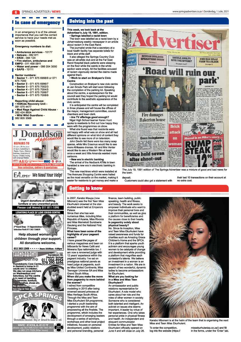 Springs Advertiser 01 July 2021 page 6