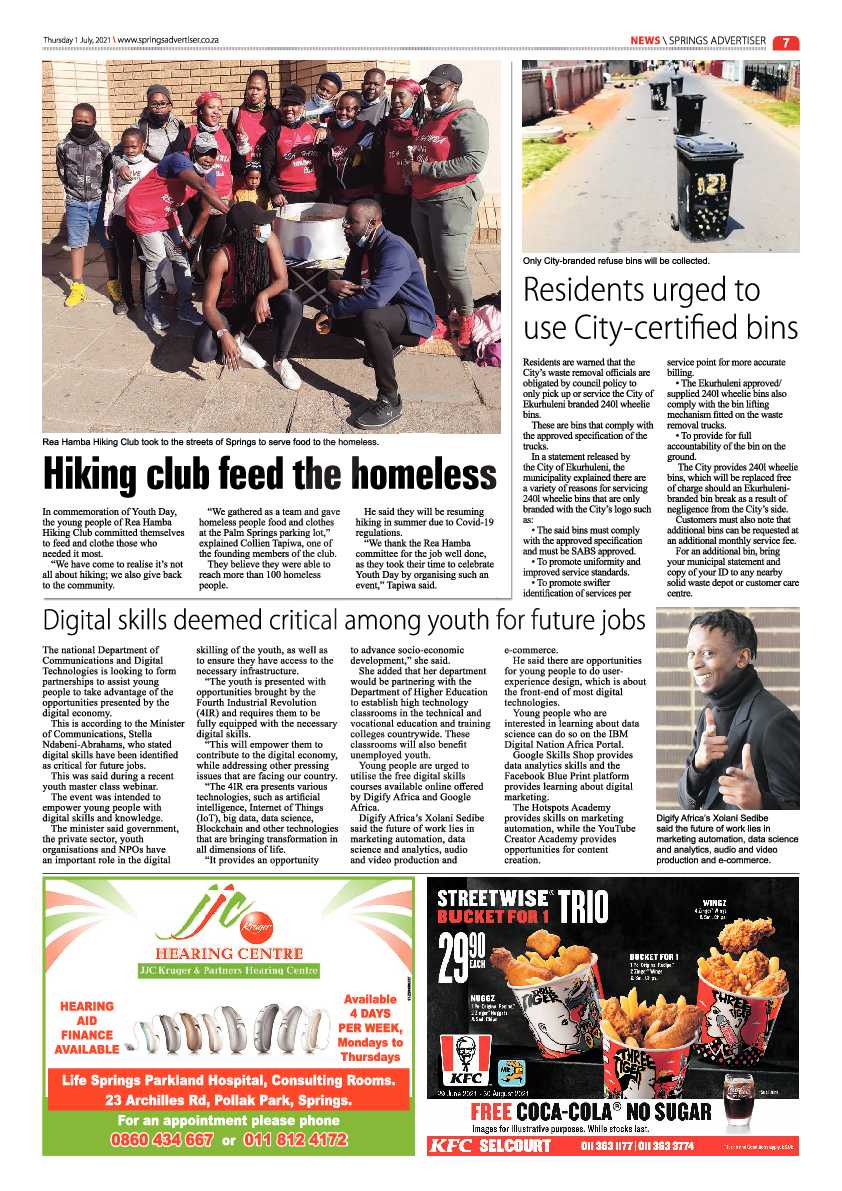 Springs Advertiser 01 July 2021 page 7