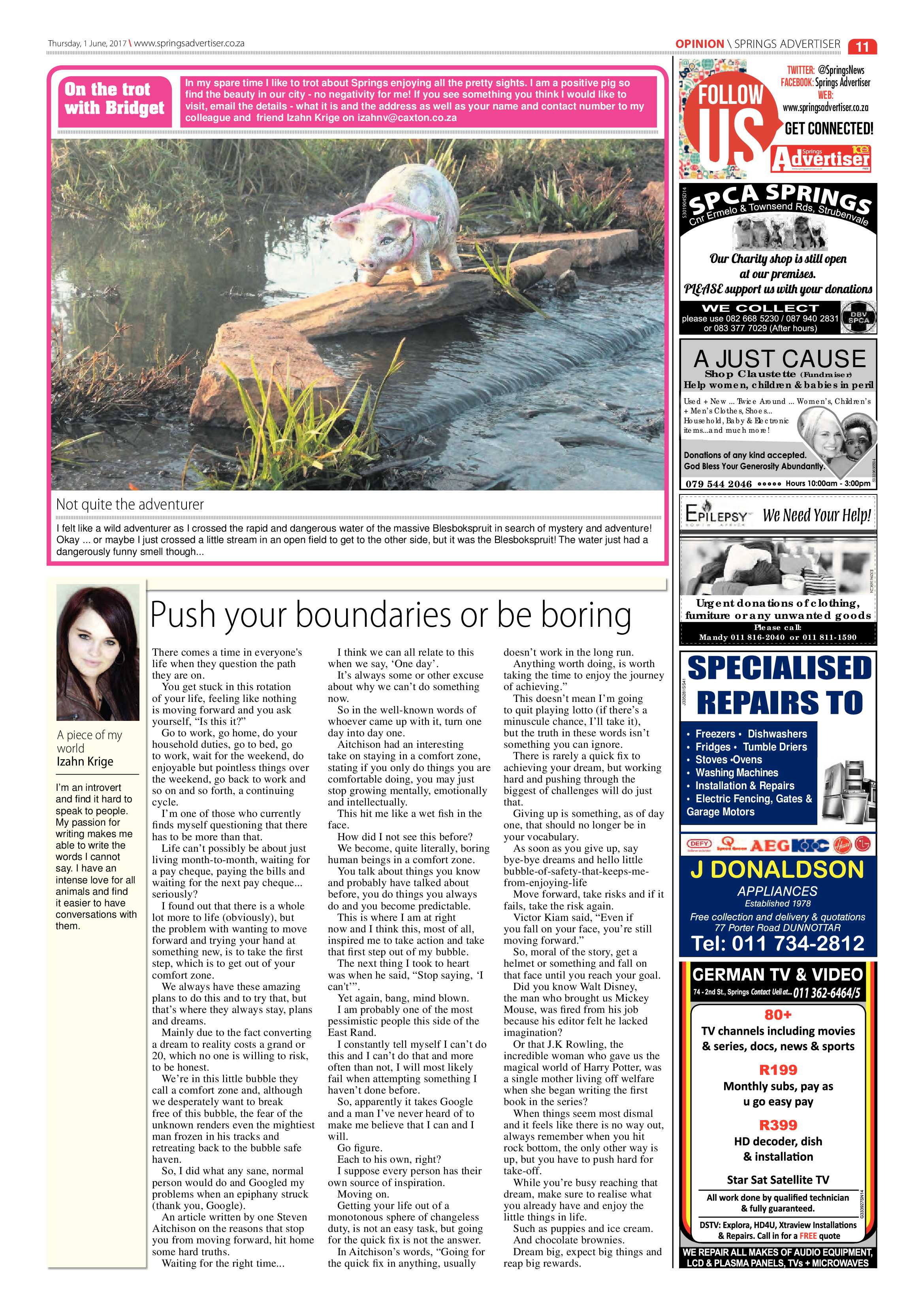 Springs Advertiser 01 June 2017 page 11