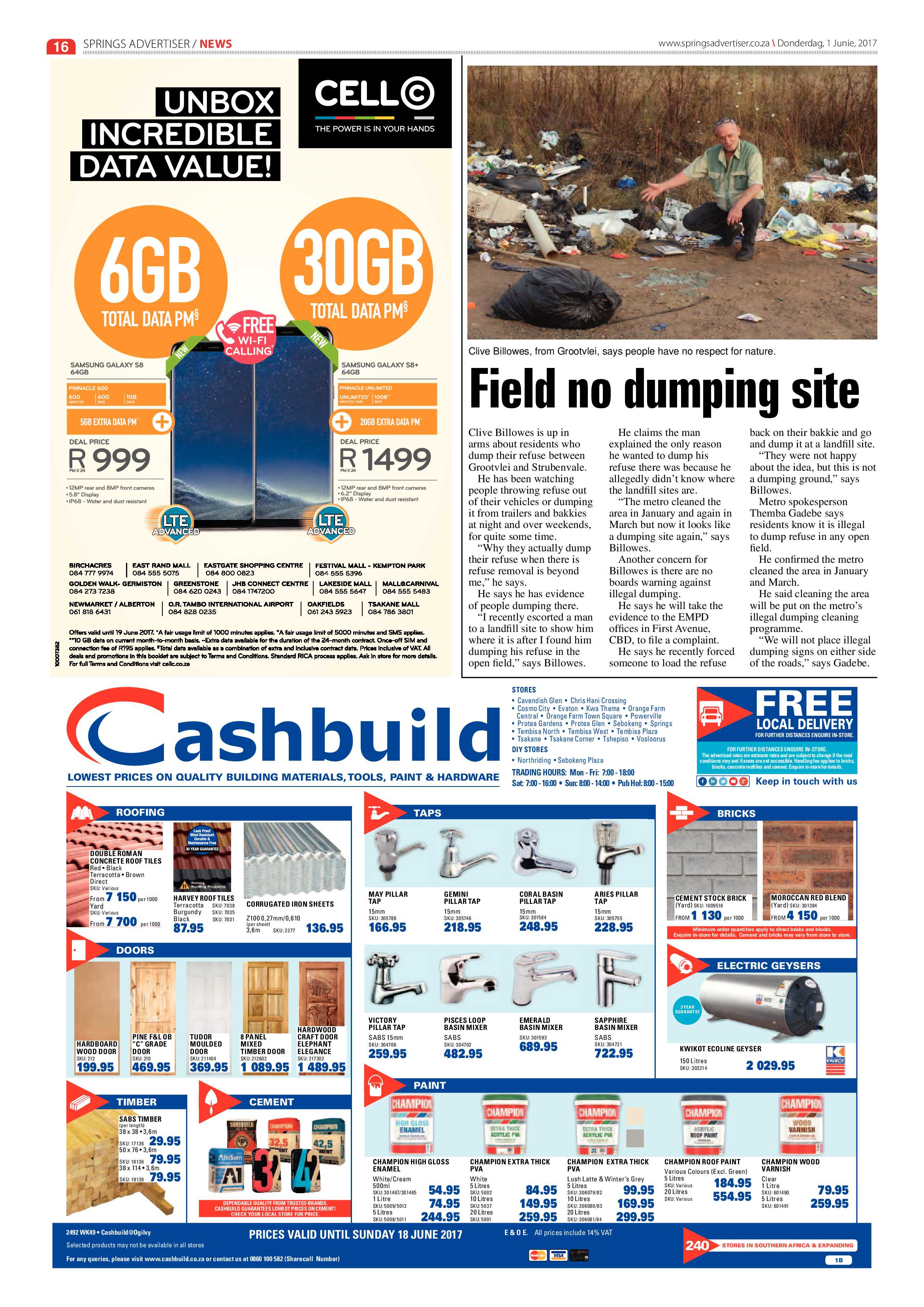 Springs Advertiser 01 June 2017 page 16