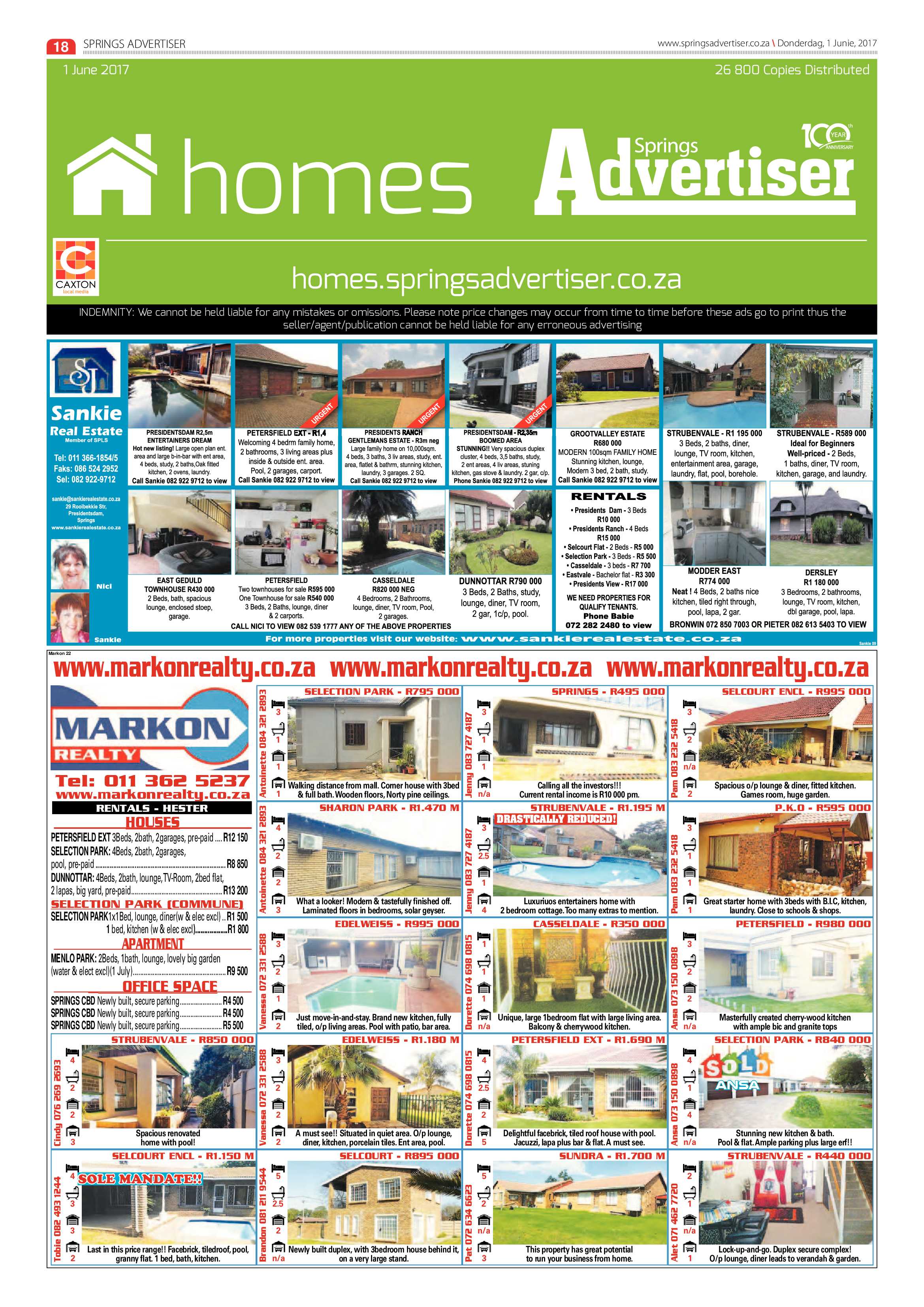 Springs Advertiser 01 June 2017 page 18