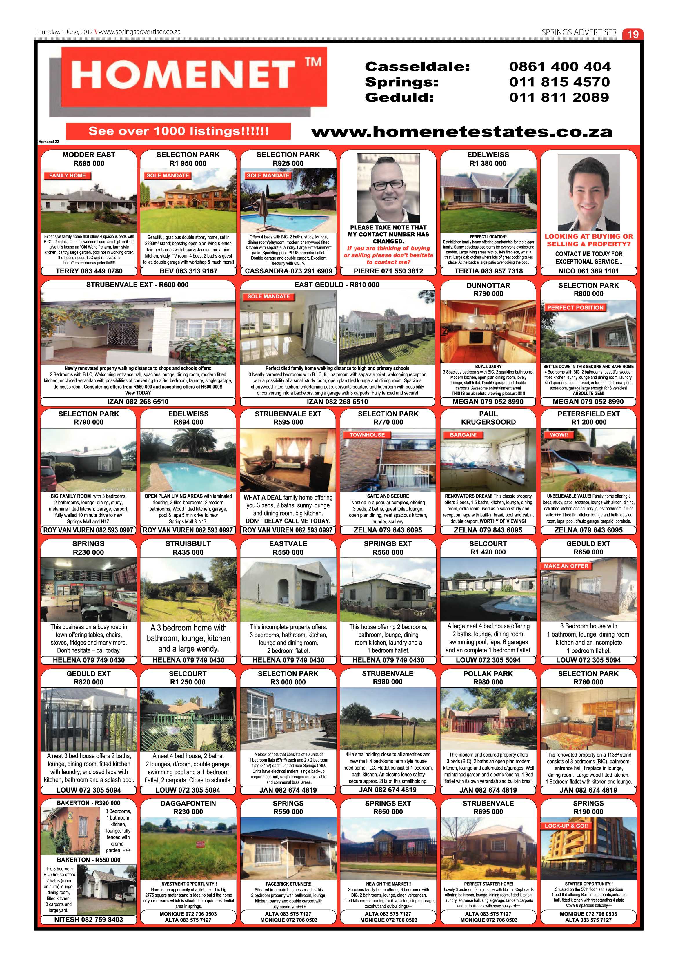 Springs Advertiser 01 June 2017 page 19