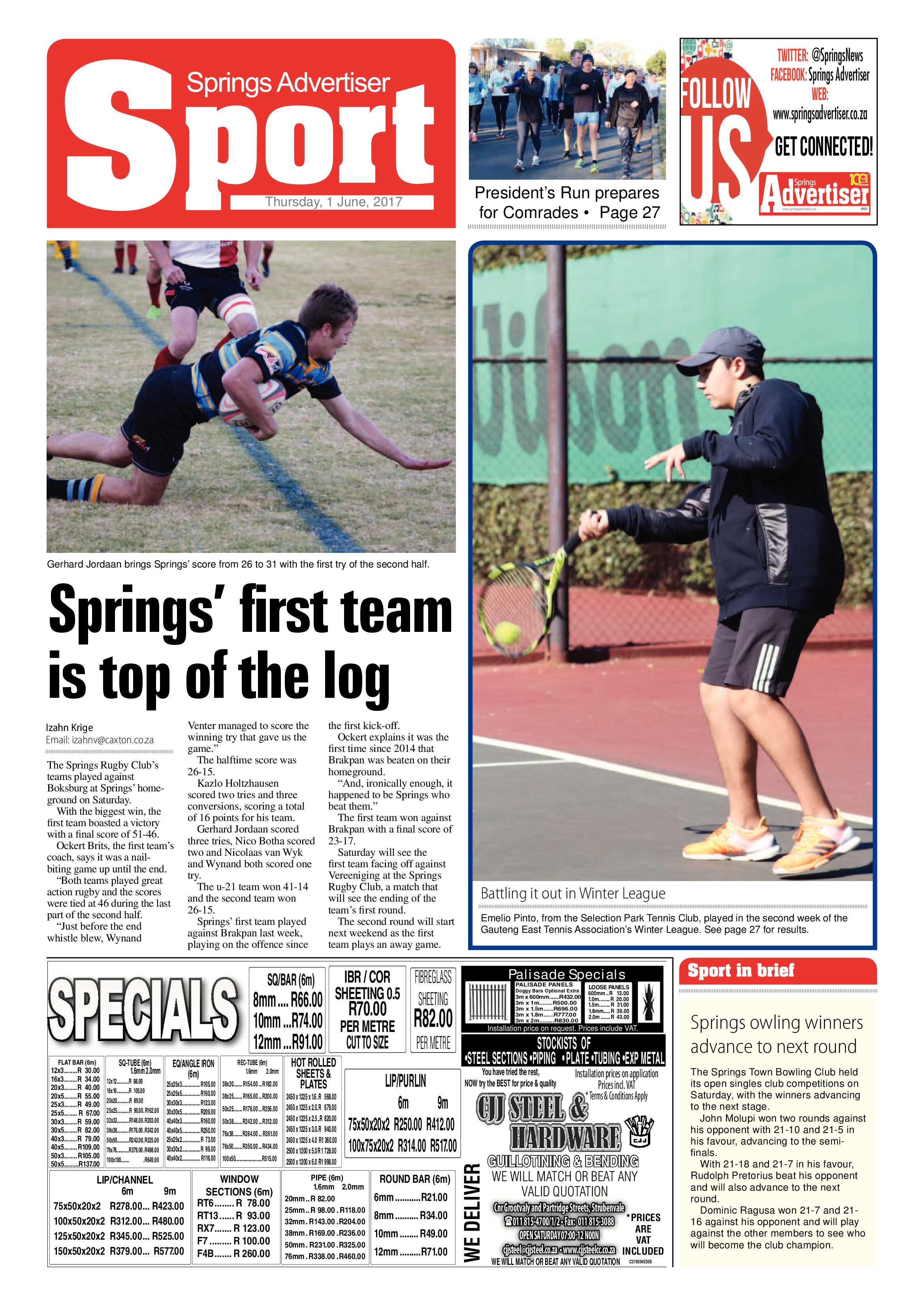 Springs Advertiser 01 June 2017 page 28