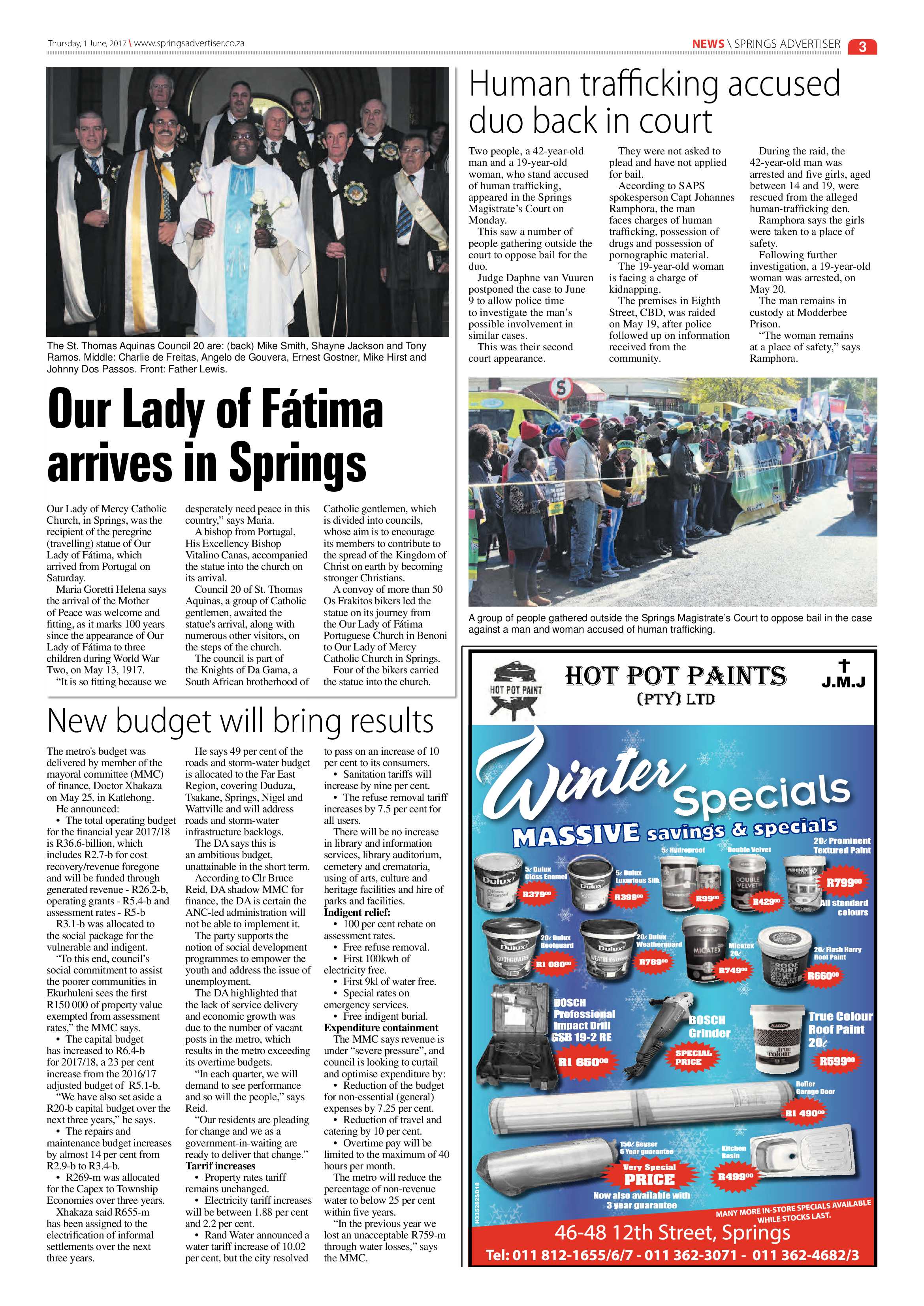 Springs Advertiser 01 June 2017 page 3