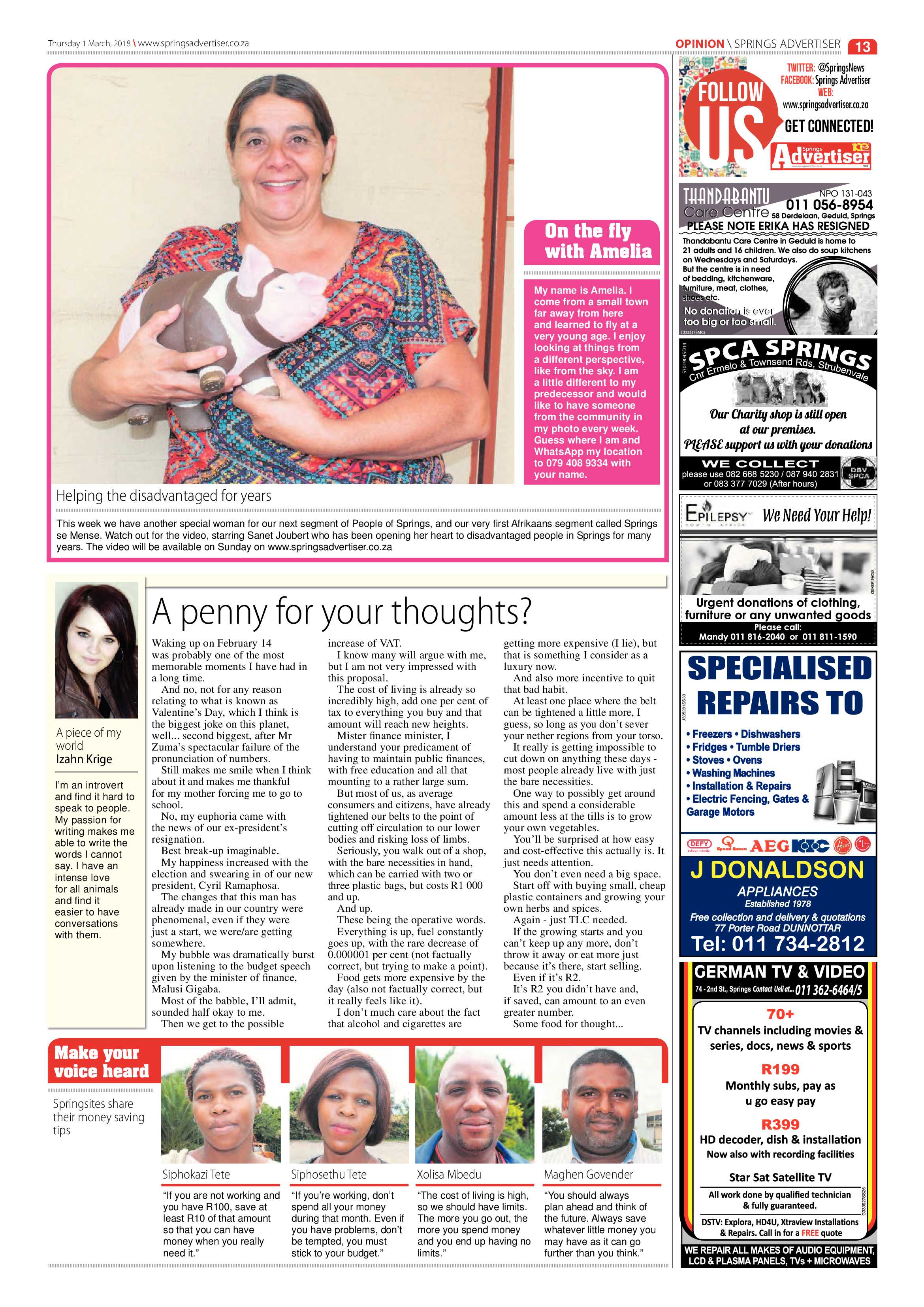 Springs Advertiser 01 March 2018 page 13