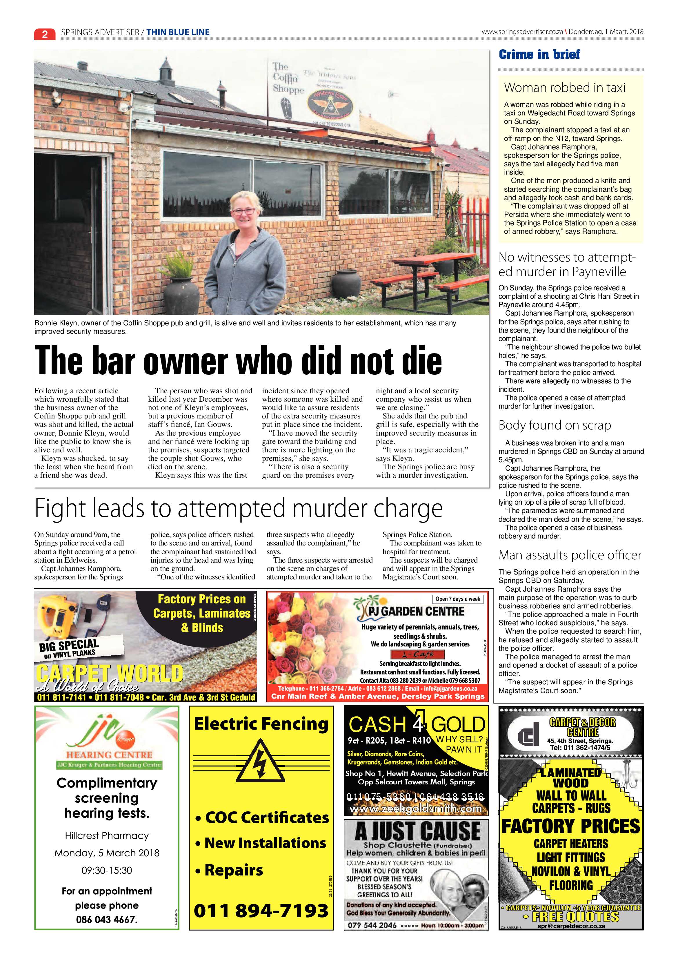 Springs Advertiser 01 March 2018 page 2