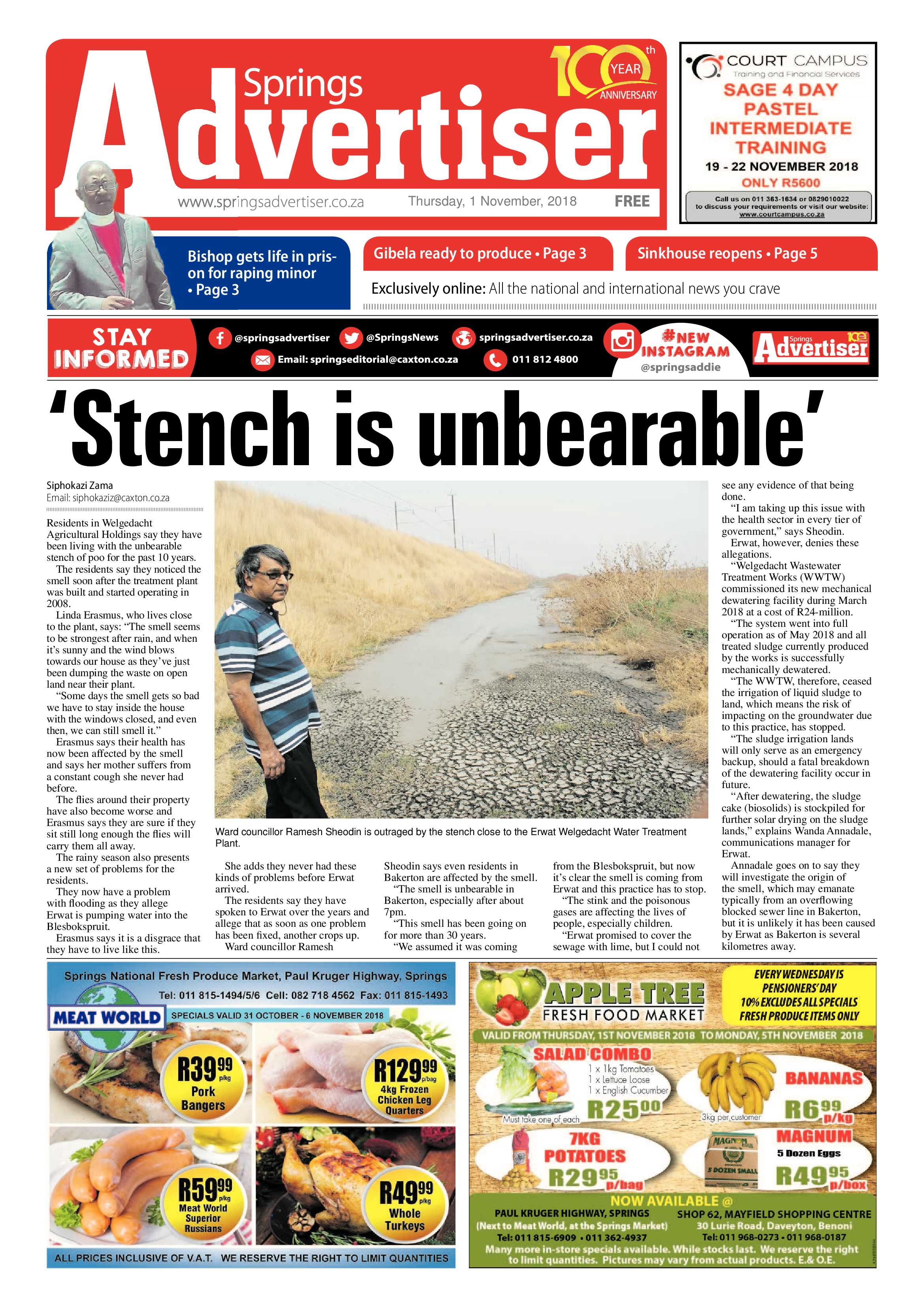 Springs Advertiser 01 November 2018 page 1