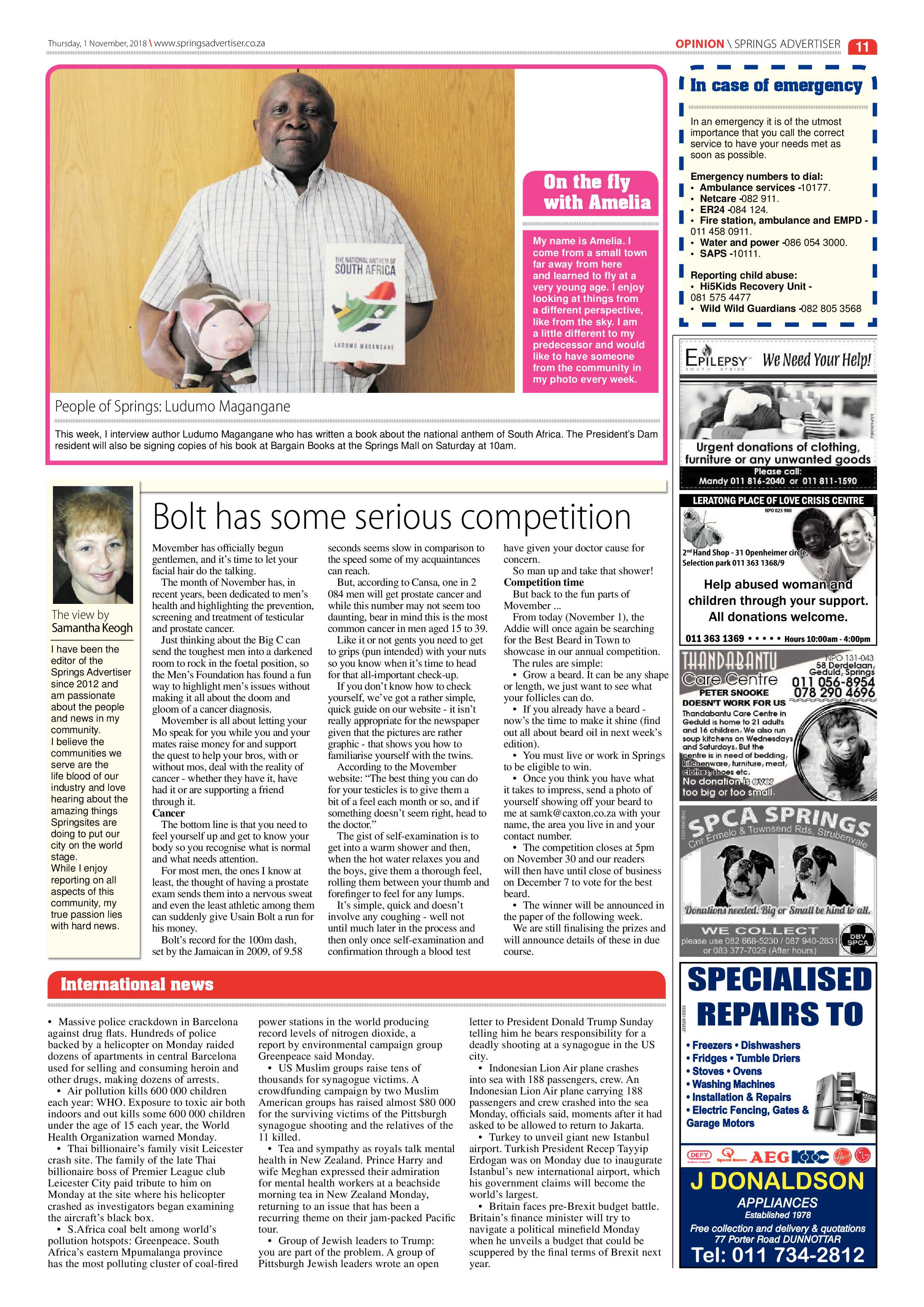 Springs Advertiser 01 November 2018 page 11