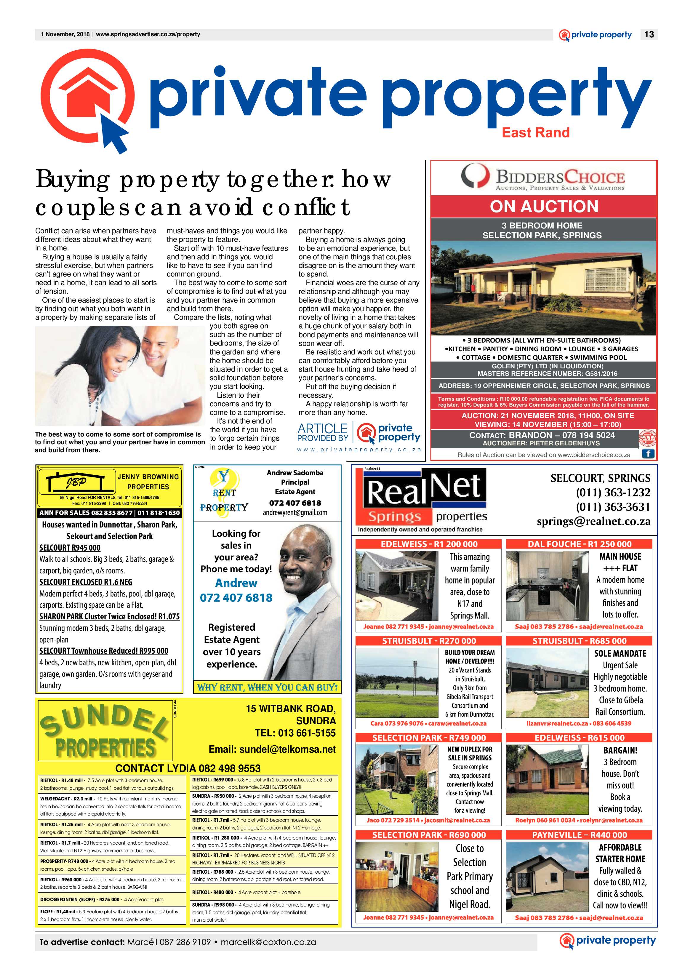 Springs Advertiser 01 November 2018 page 13