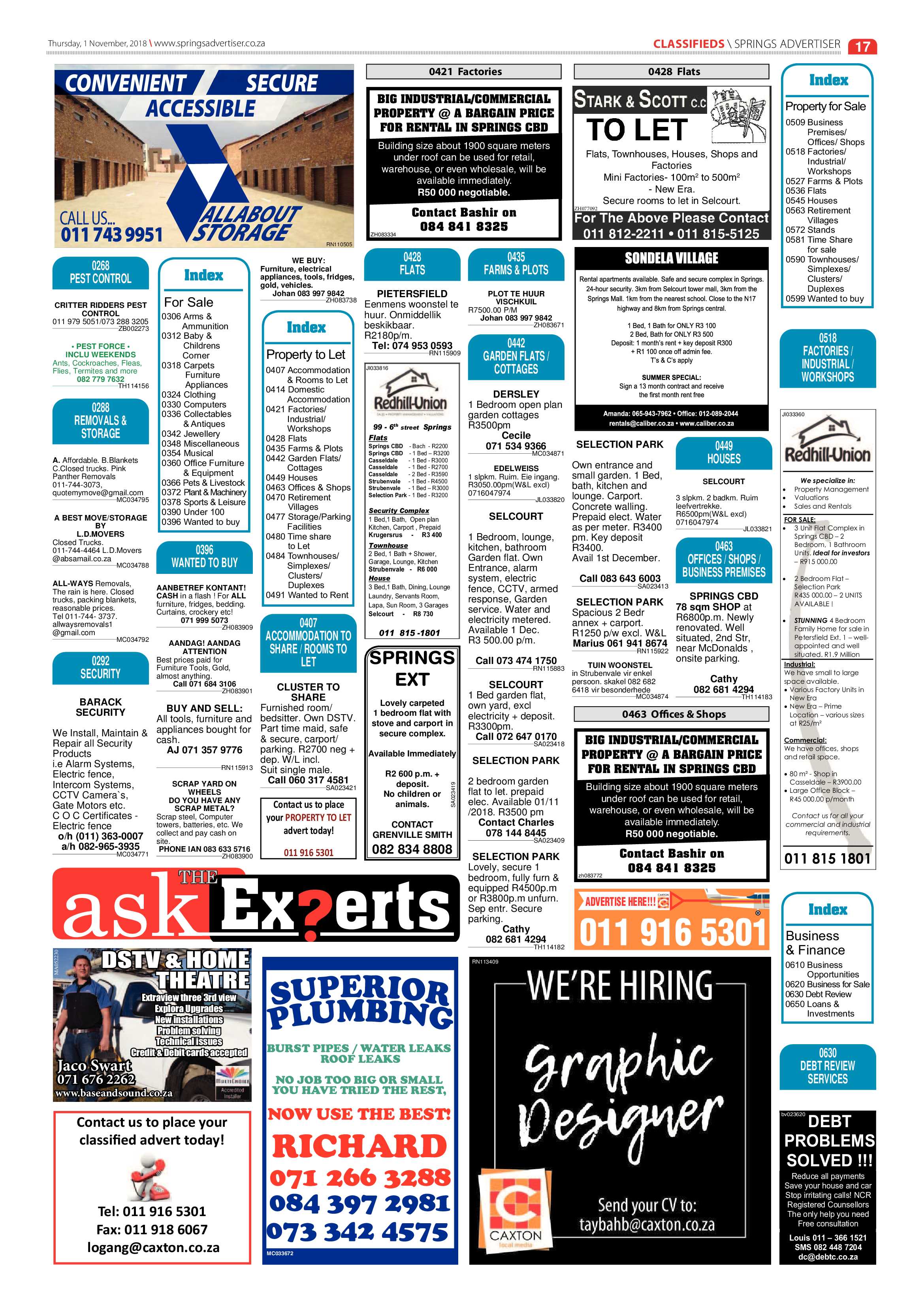 Springs Advertiser 01 November 2018 page 17