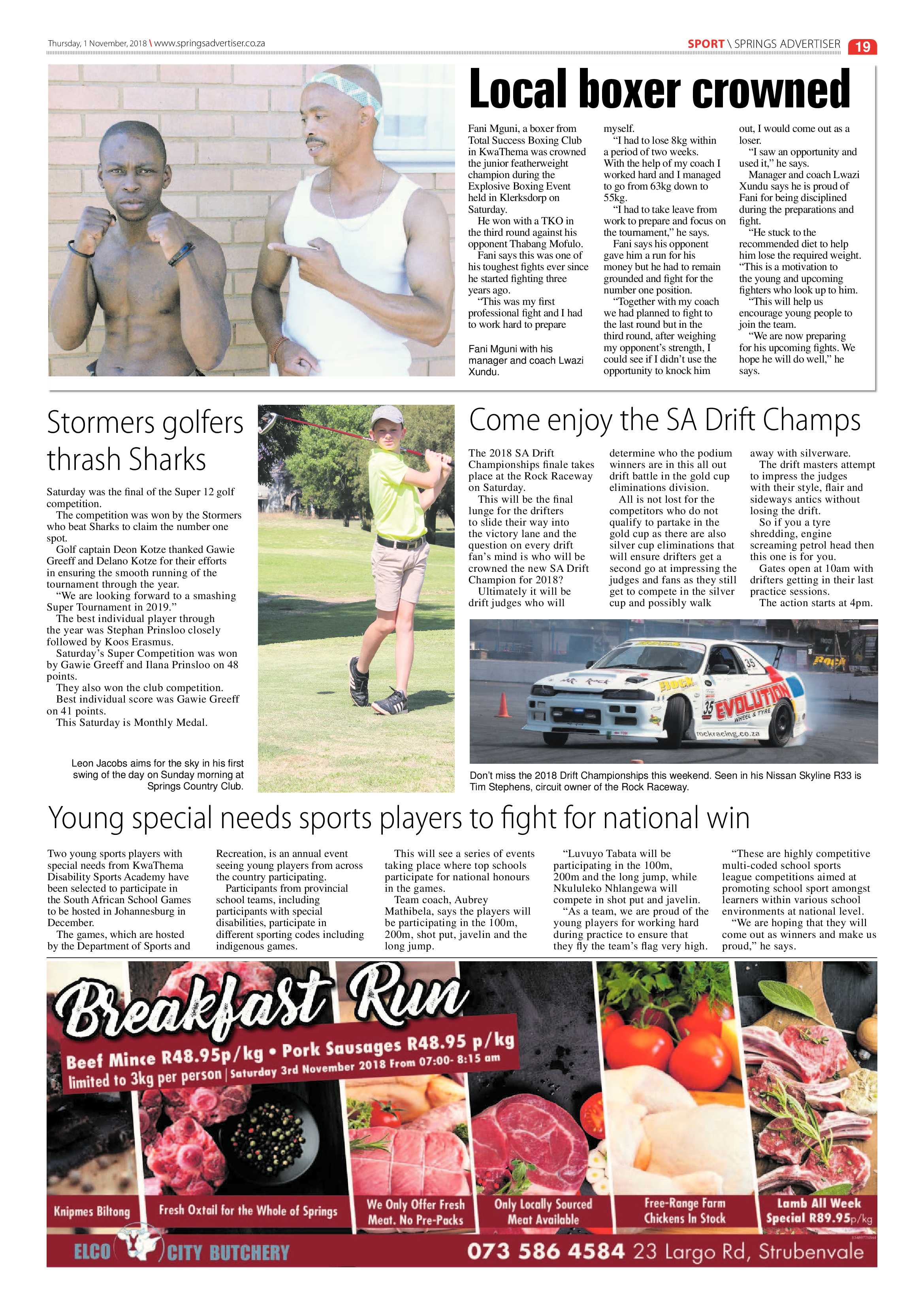 Springs Advertiser 01 November 2018 page 19