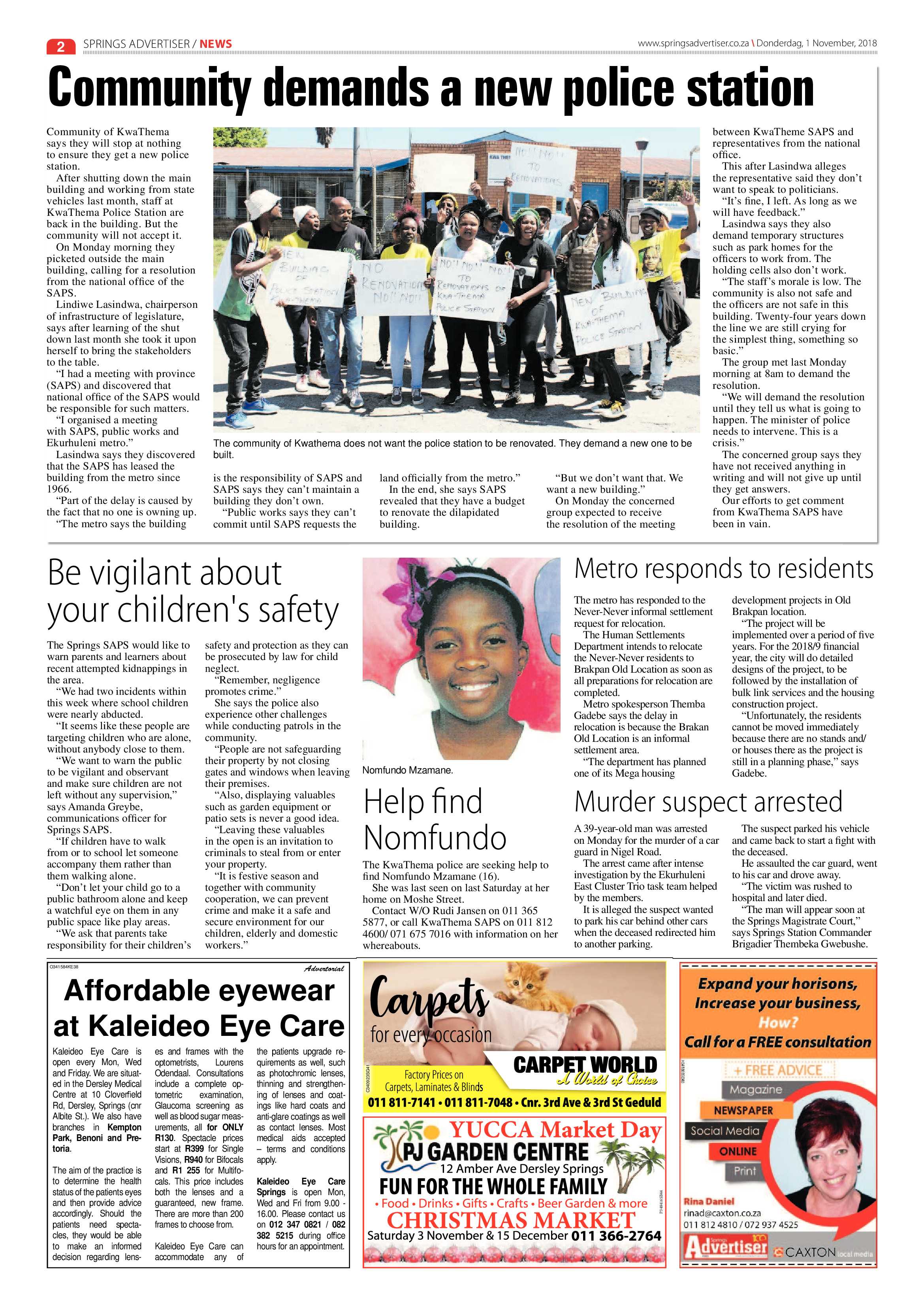 Springs Advertiser 01 November 2018 page 2