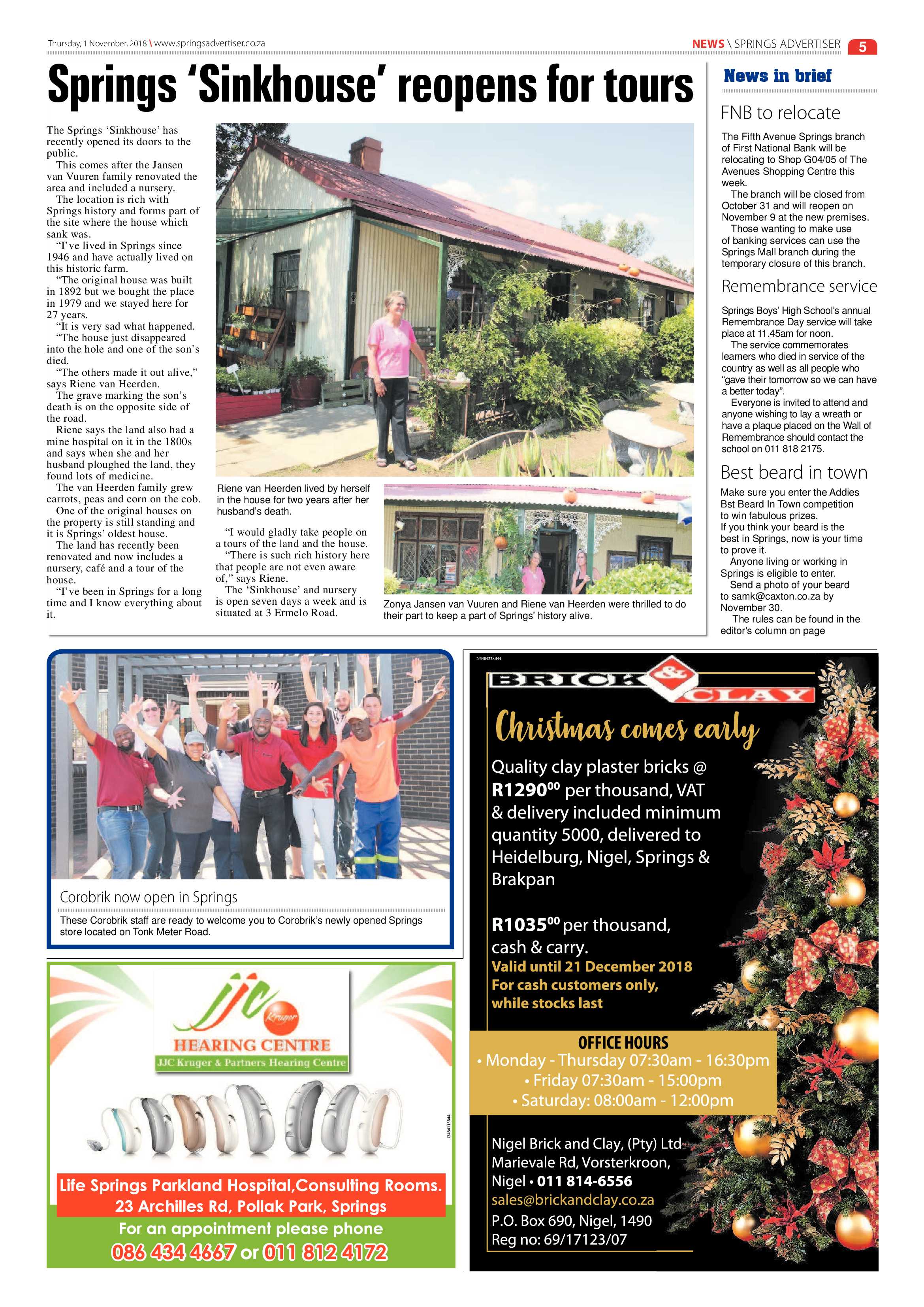 Springs Advertiser 01 November 2018 page 5