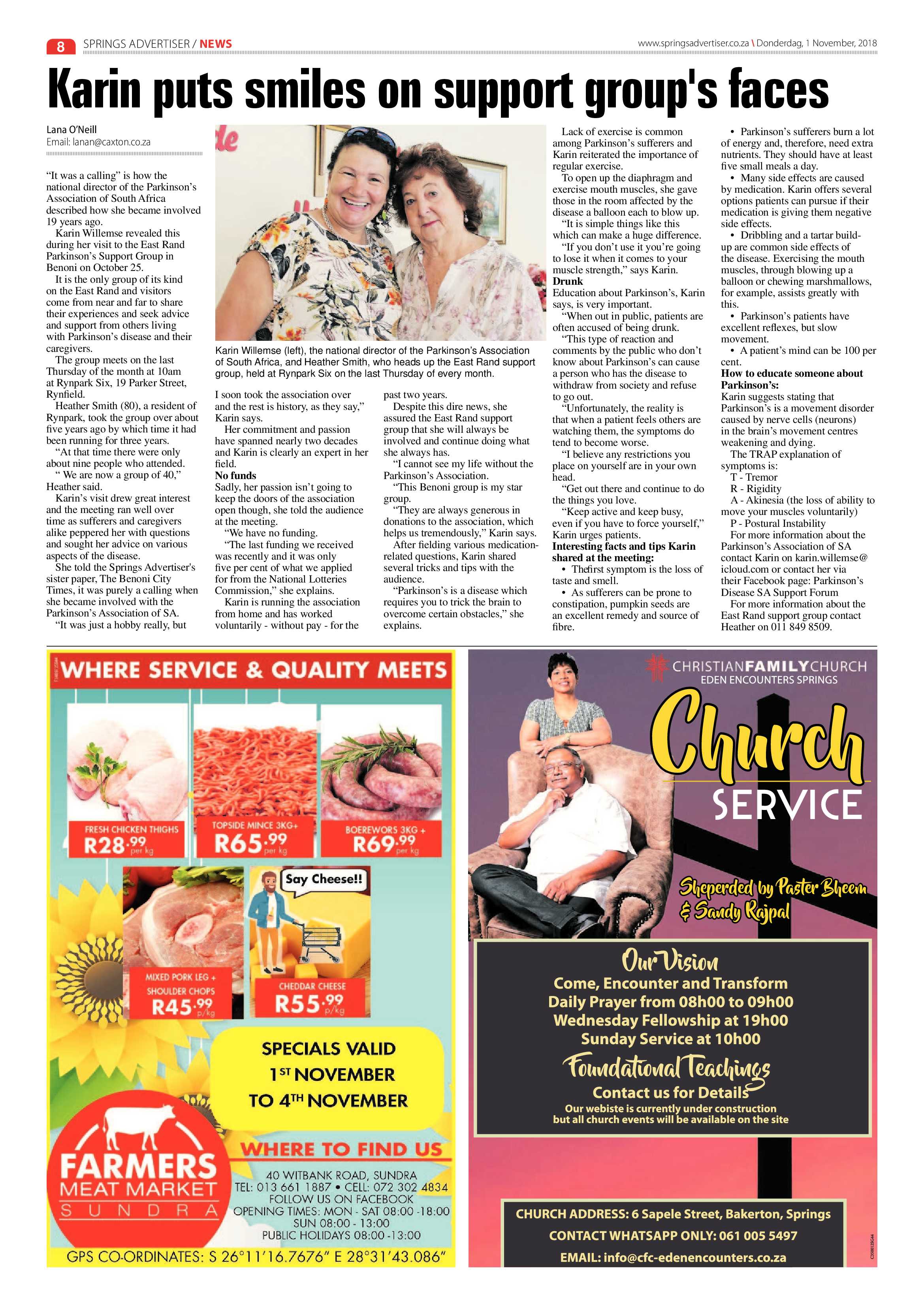 Springs Advertiser 01 November 2018 page 8