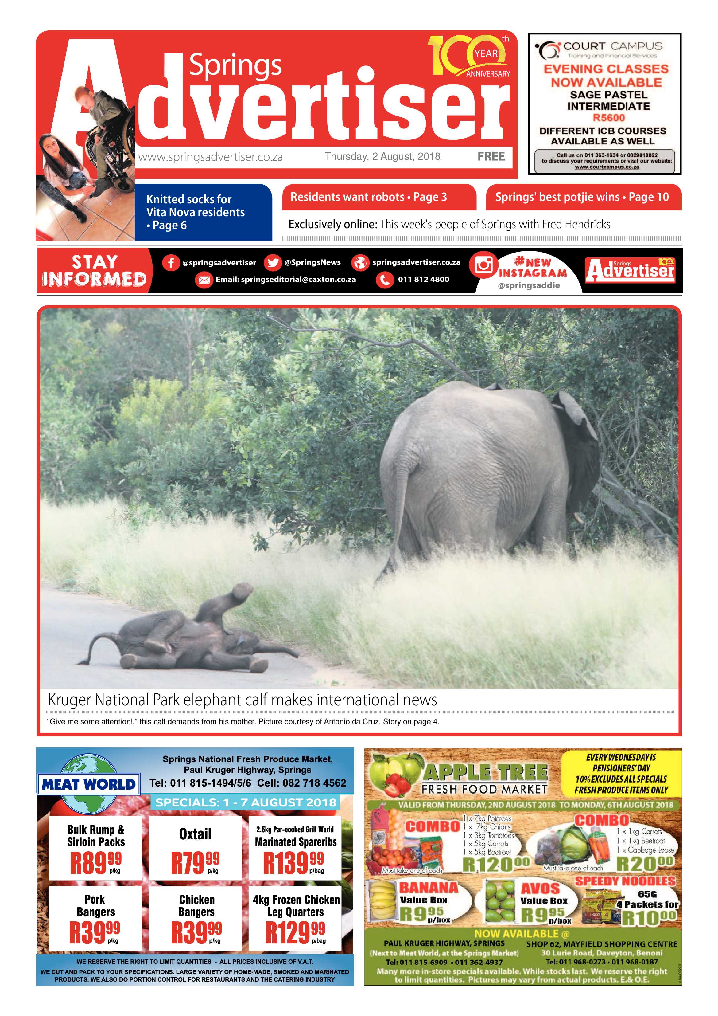 Springs Advertiser 02 August 2018 page 1