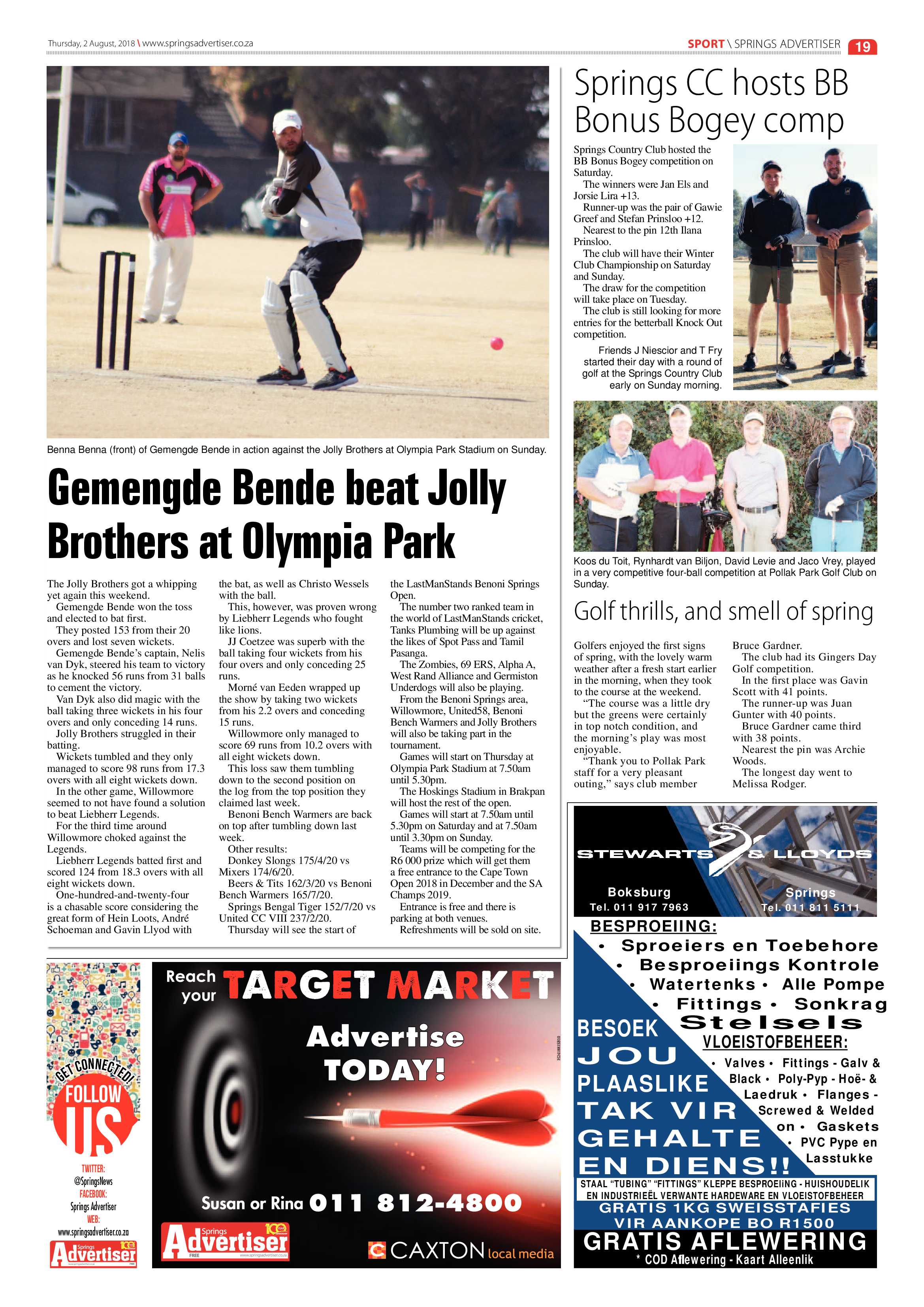 Springs Advertiser 02 August 2018 page 19