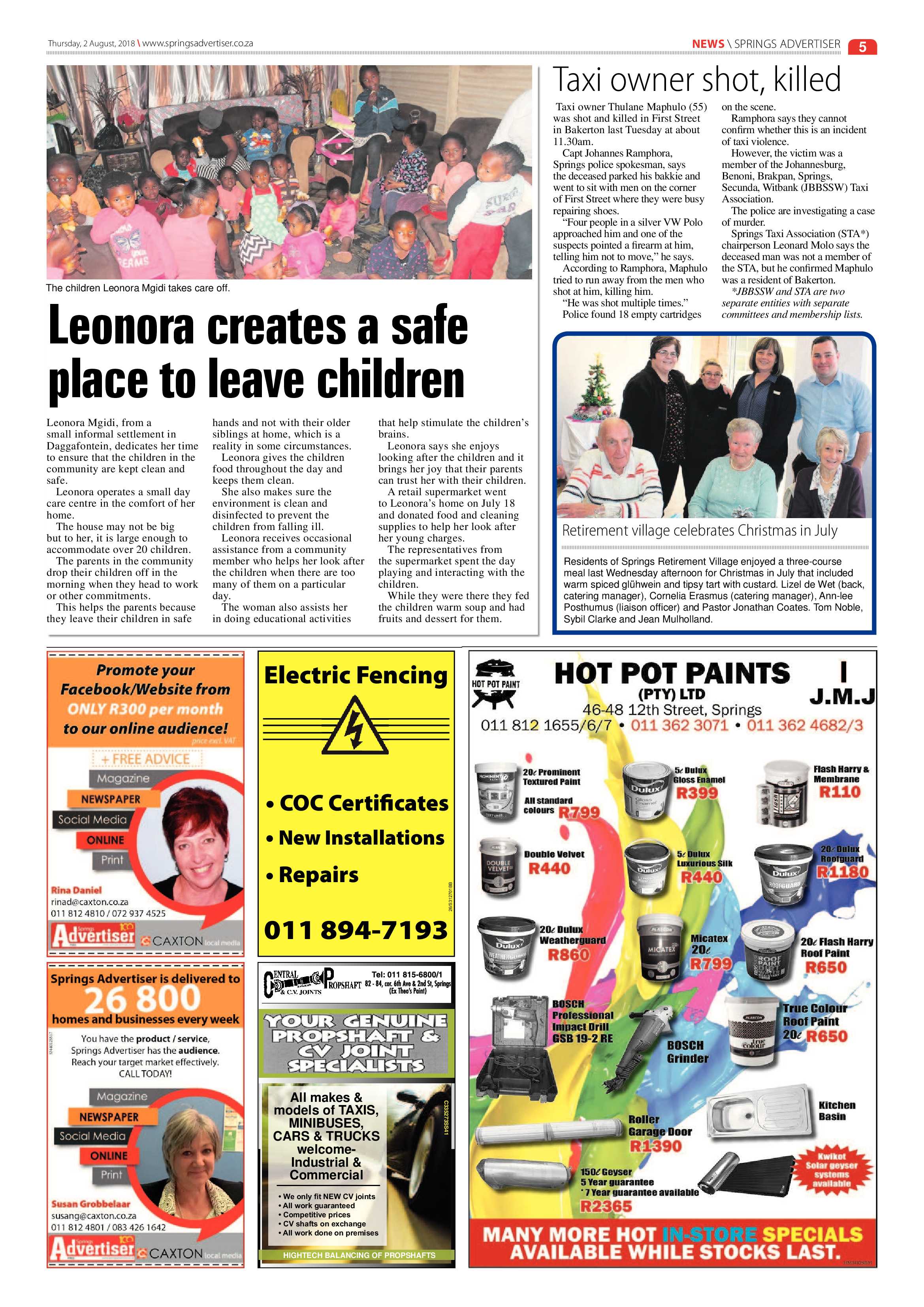 Springs Advertiser 02 August 2018 page 5