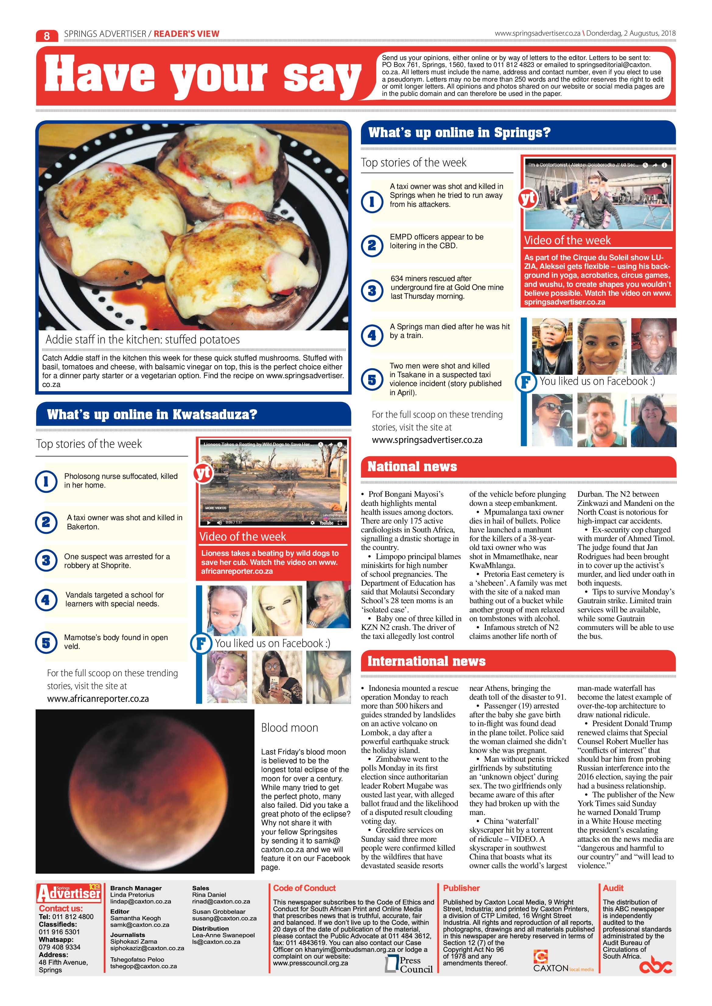 Springs Advertiser 02 August 2018 page 8