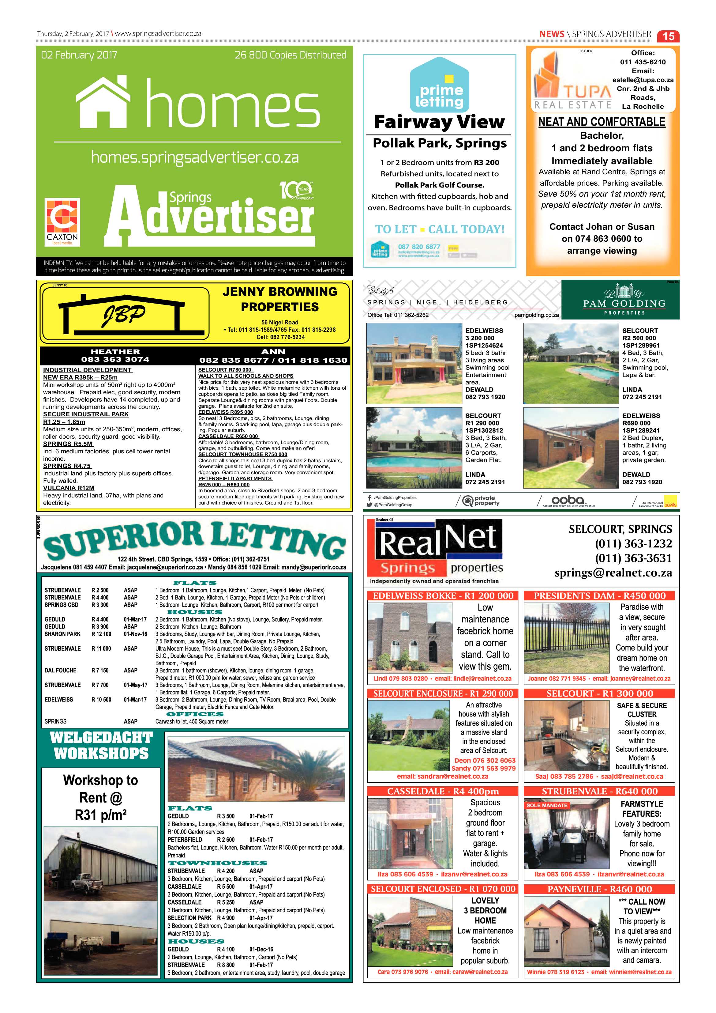 Springs Advertiser 02 February 2017 page 15