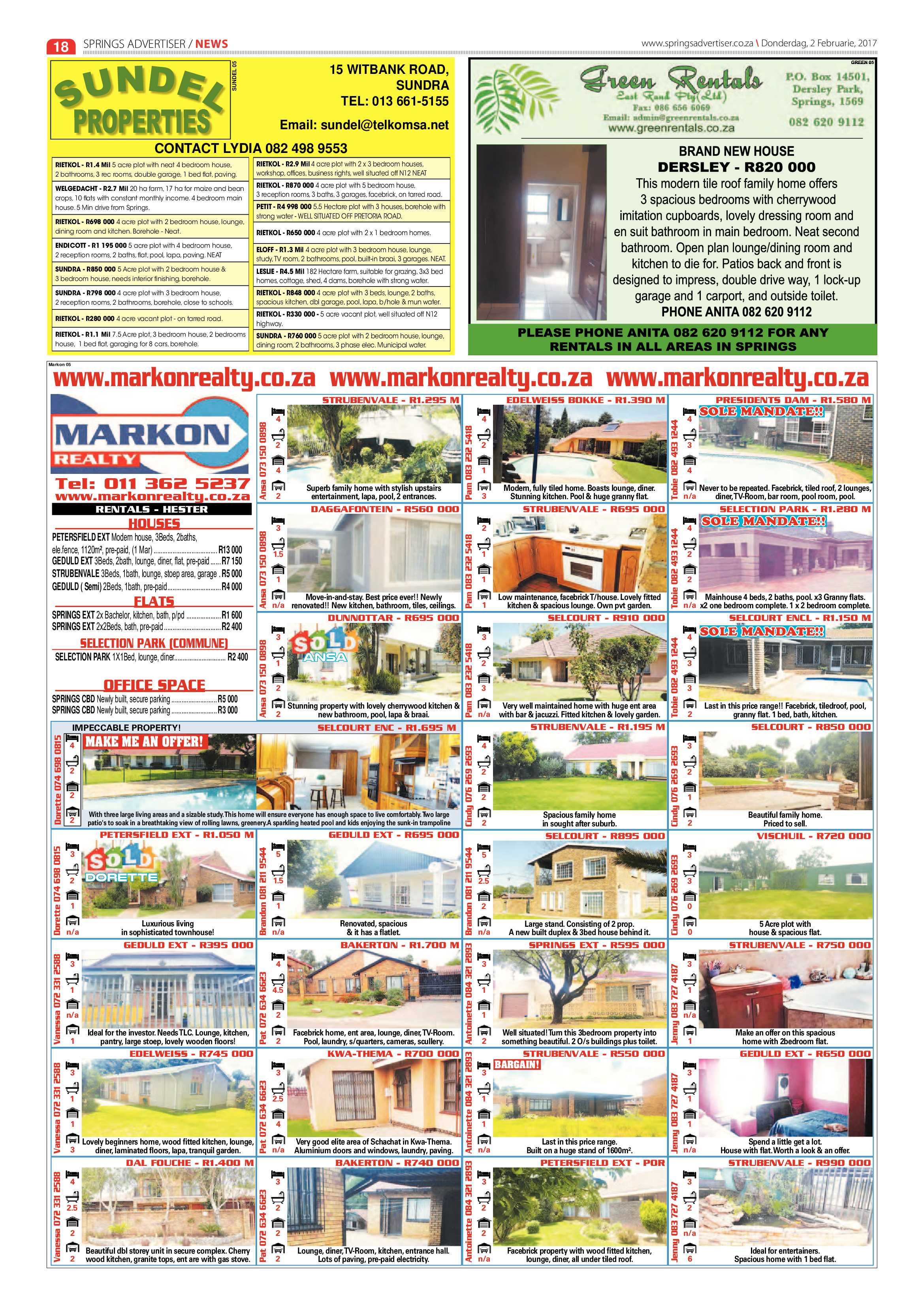 Springs Advertiser 02 February 2017 page 18