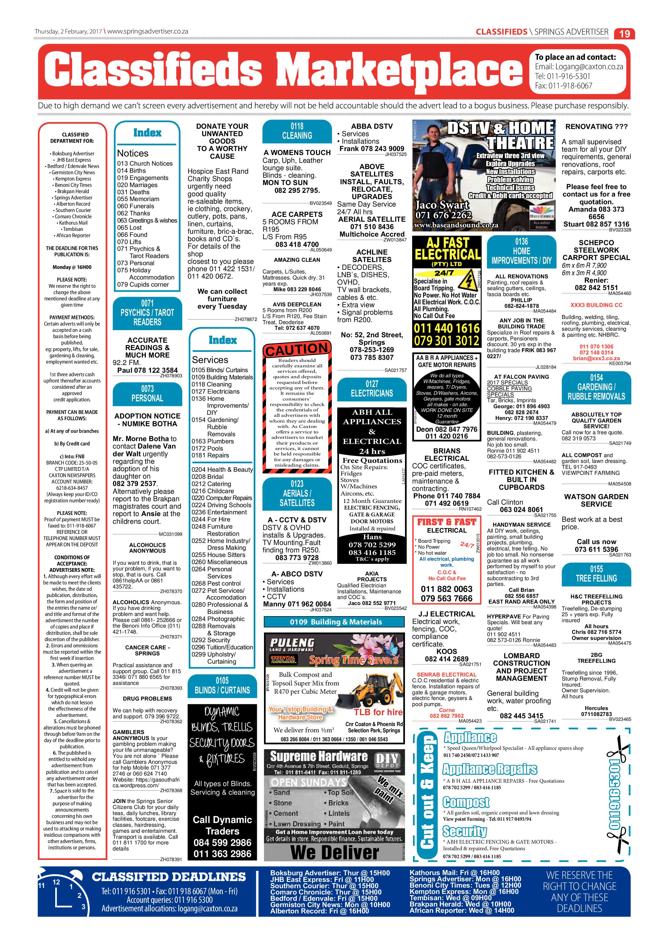 Springs Advertiser 02 February 2017 page 19