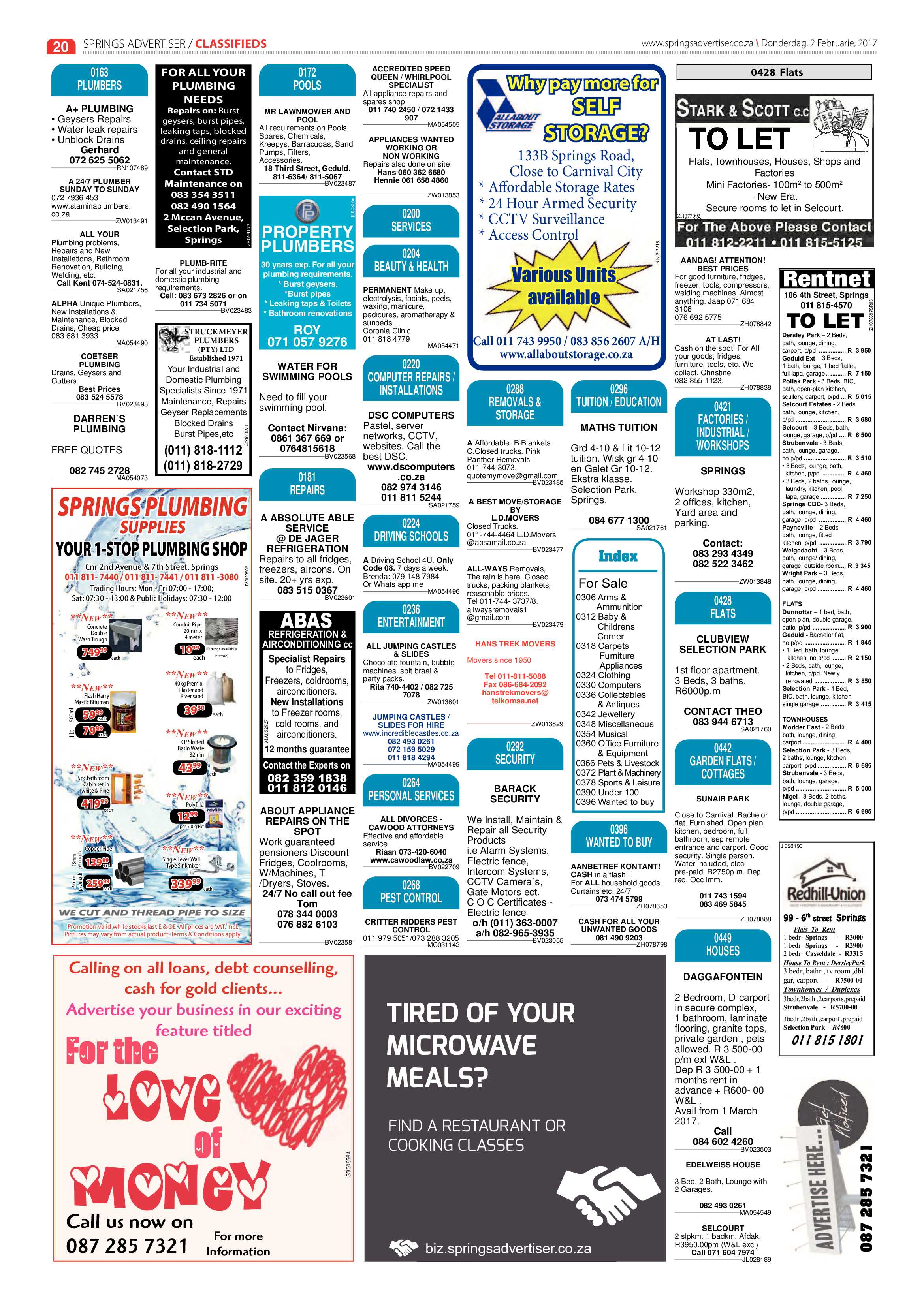 Springs Advertiser 02 February 2017 page 20