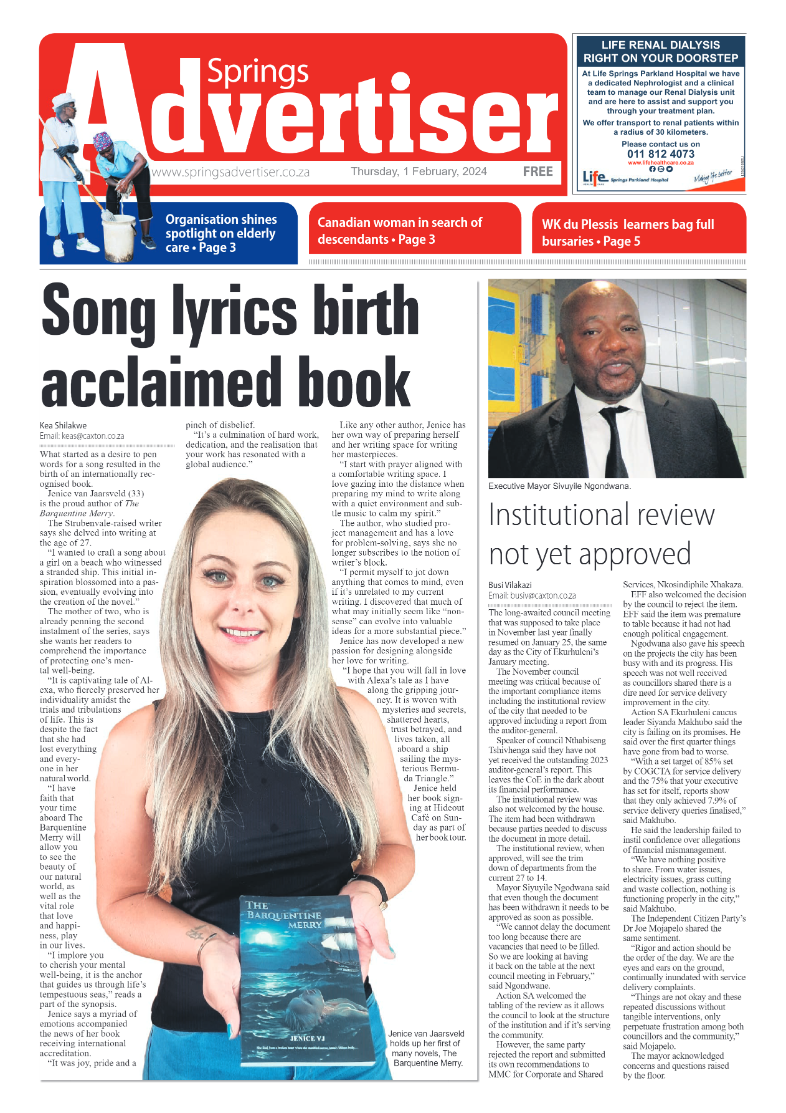 Springs Advertiser 02 February 2024 page 1